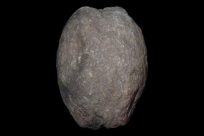 2 1/4" Red Quartz Grooved Loaf Stone Tie-On Bannerstone, Found in Dunklin Co., Missouri