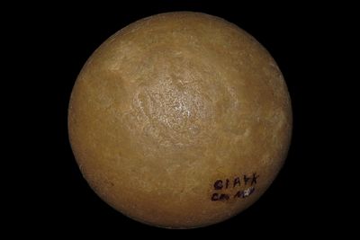 3 1/8" Diameter Biscuit Discoidal, Yellow Quartz, Clark Co., Missouri, Ex. Lay