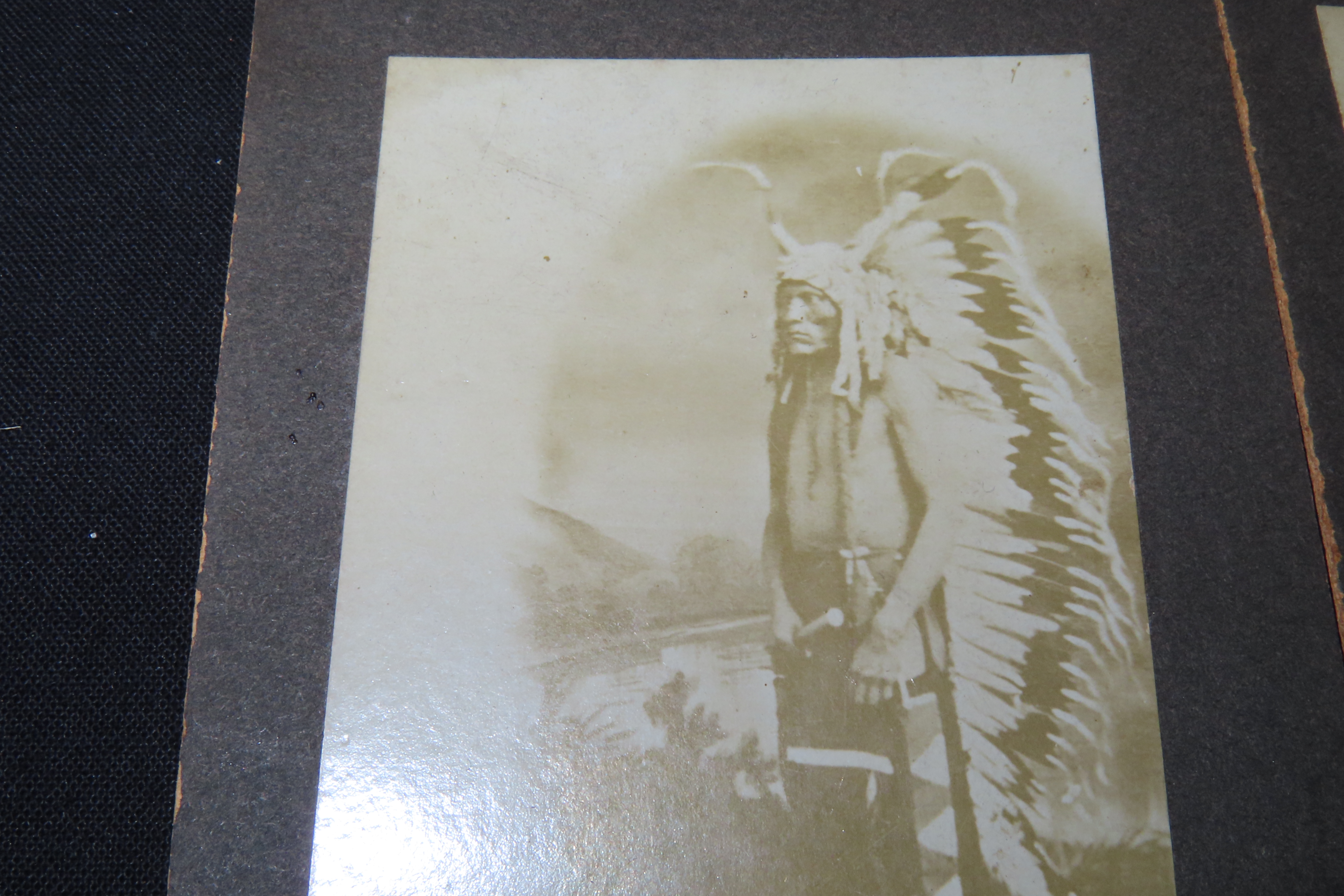 Lot of 2 Early Native American Portrait Photographs