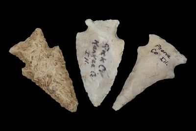 Lot of 3 Archaic Points, Central Illinois