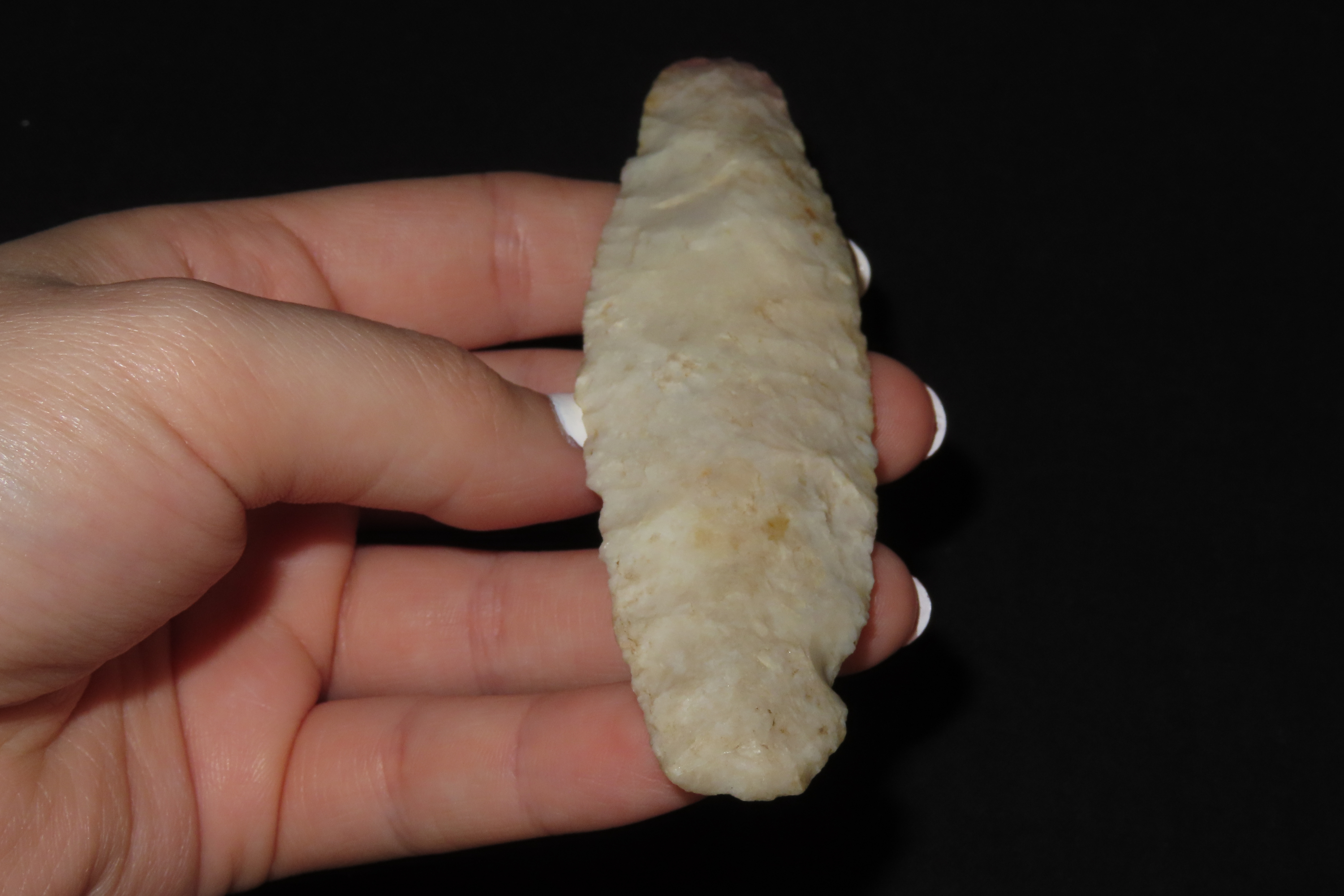4 1/8" Agate Basin, Found in Iowa