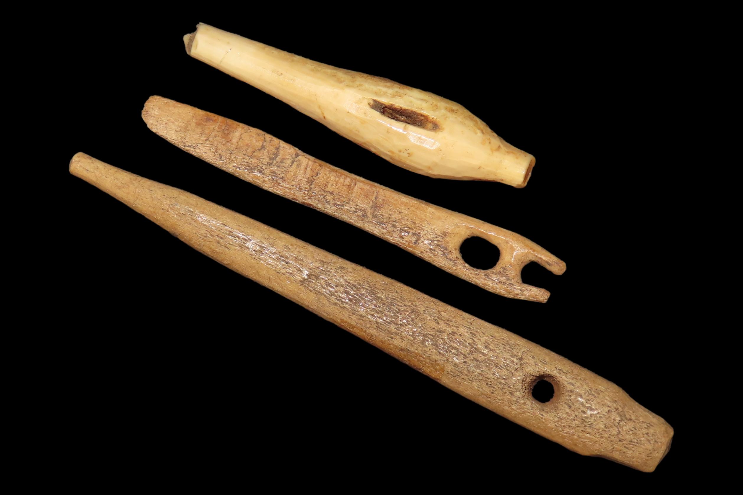 Lot of 3 Eskimo Awls/Tools, Alaska