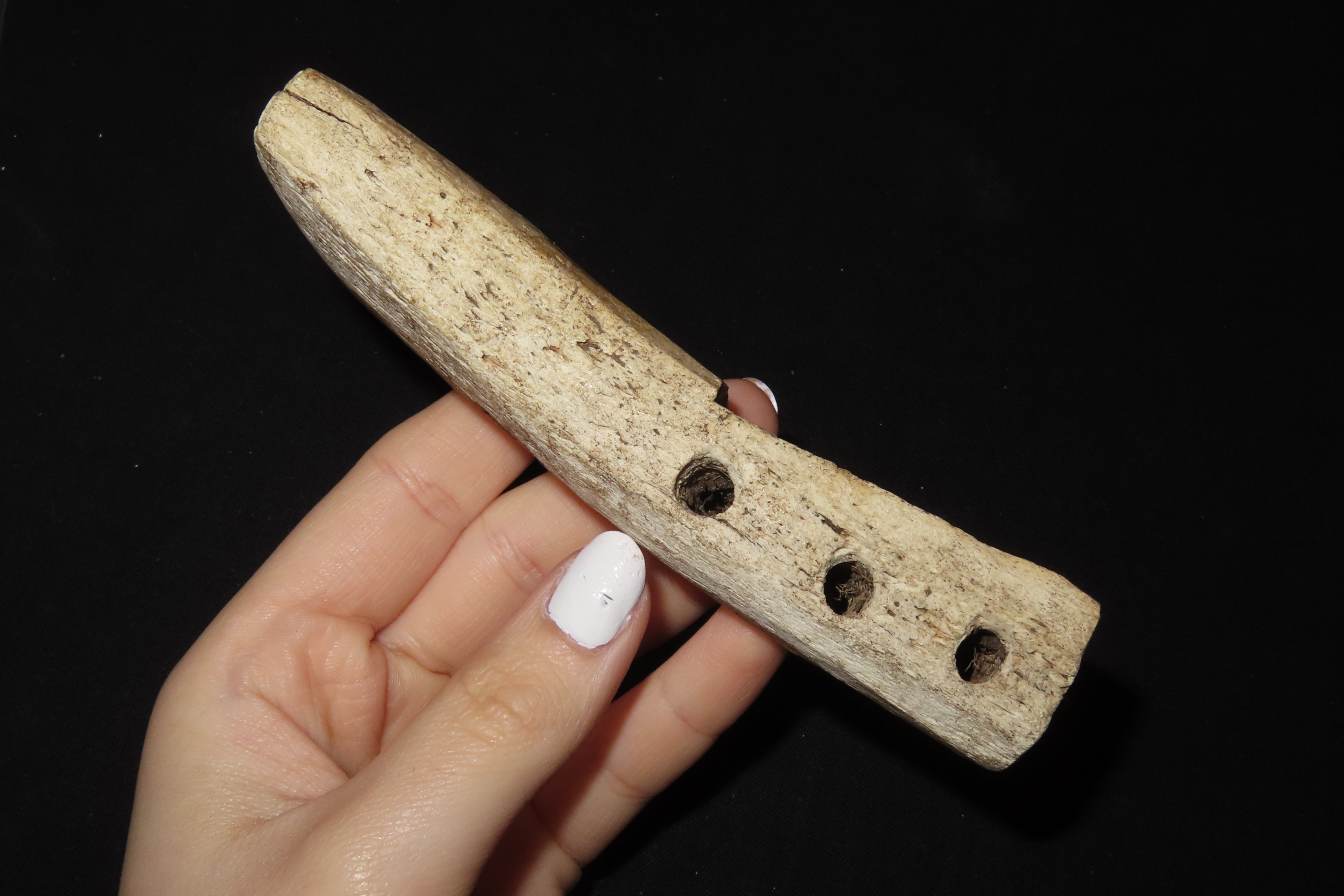 7" Slate Scraper or Blade in Handle, Alaskan Eskimo