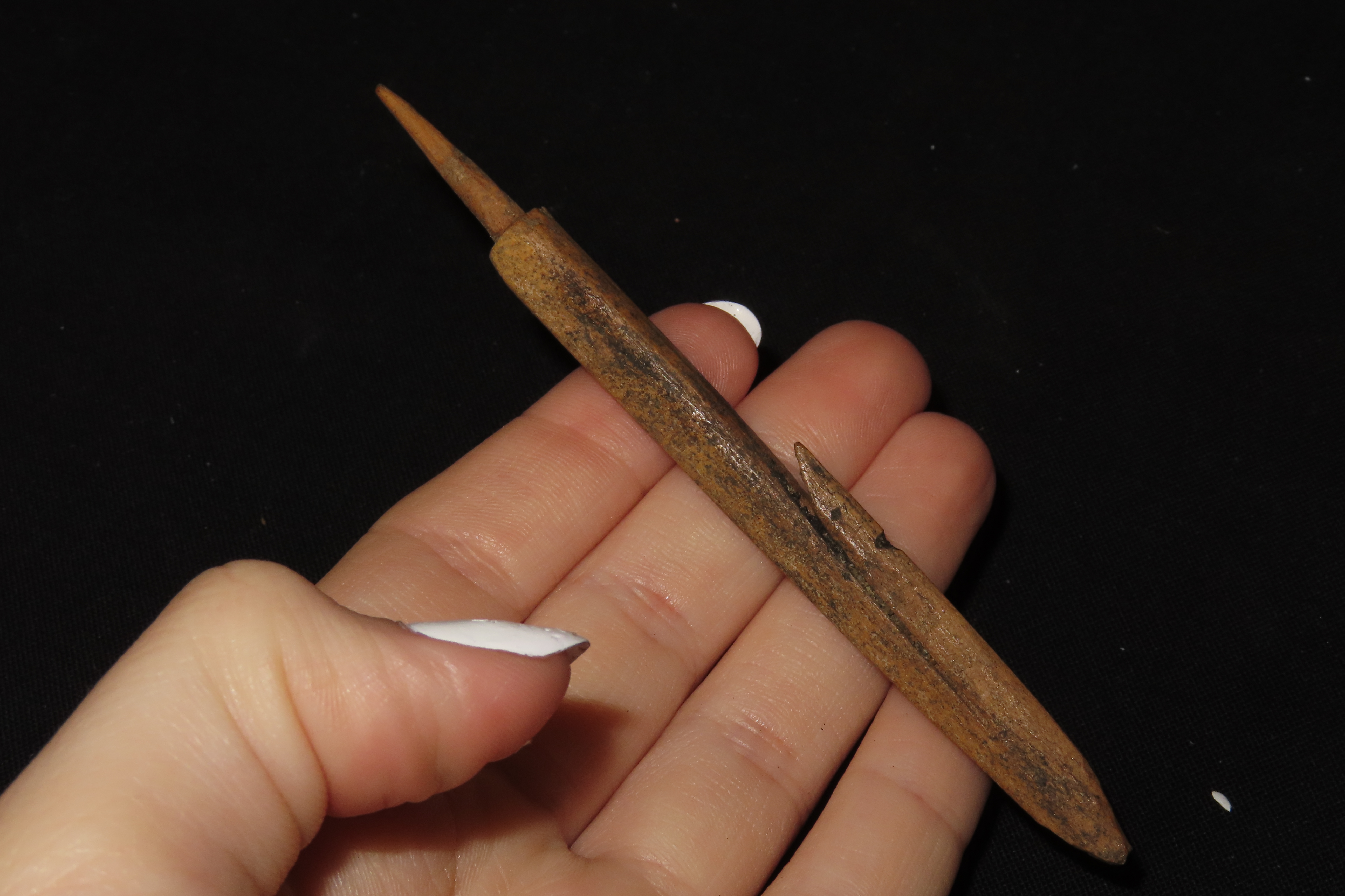 Lot of 2 Eskimo Harpoon Tips, Alaska, Longest 4 3/8"