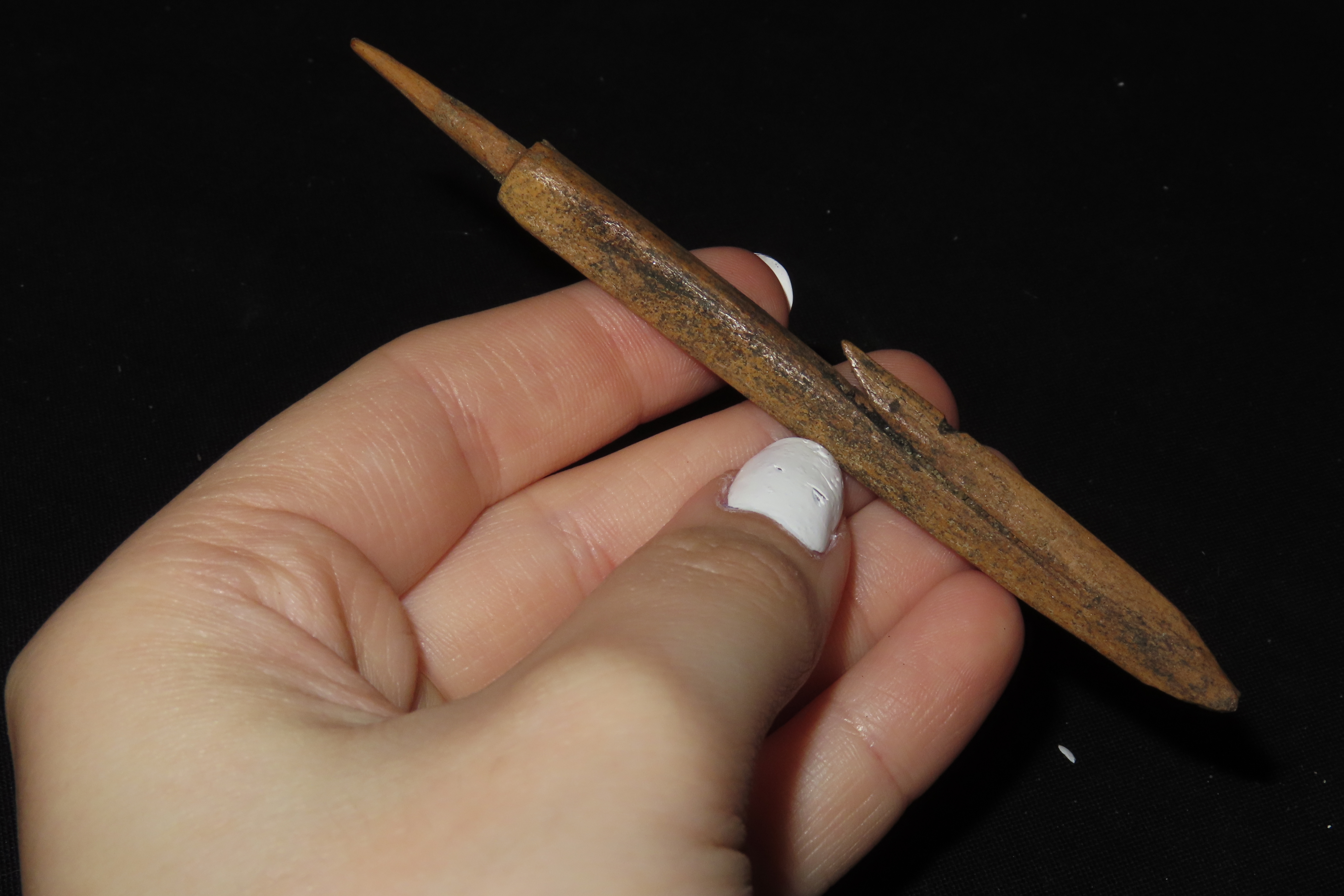 Lot of 2 Eskimo Harpoon Tips, Alaska, Longest 4 3/8"