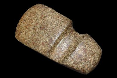 4" Iowa Slant Groove Axe, Motley COA, Wapello Co., Iowa