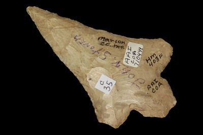 4 3/8" Dickson Winged Clipped, American Antiquities COA, Marion Co., Missouri, Ex. Herb Mangold