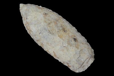 3 5/16" x 1 3/8" Karnak, Grey Local Chert, Butler Co. Missouri, Ex. George Robertson