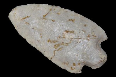 3 3/8" x 1 3/4" Eva, Made of Quartzite, Butler Co. Missouri, Ex. George Robertson