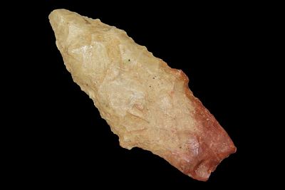 2 7/8" x 1 1/8" Searcy, Crowleys Ridge Chert, Butler Co. Missouri, Ex. George Robertson