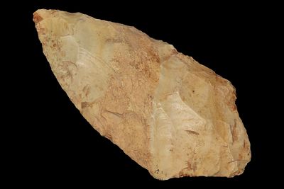 3 3/4" x 1 13/16" Morrow Mountain, Local Chert, Clay Co., Arkansas, Ex. George Robertson
