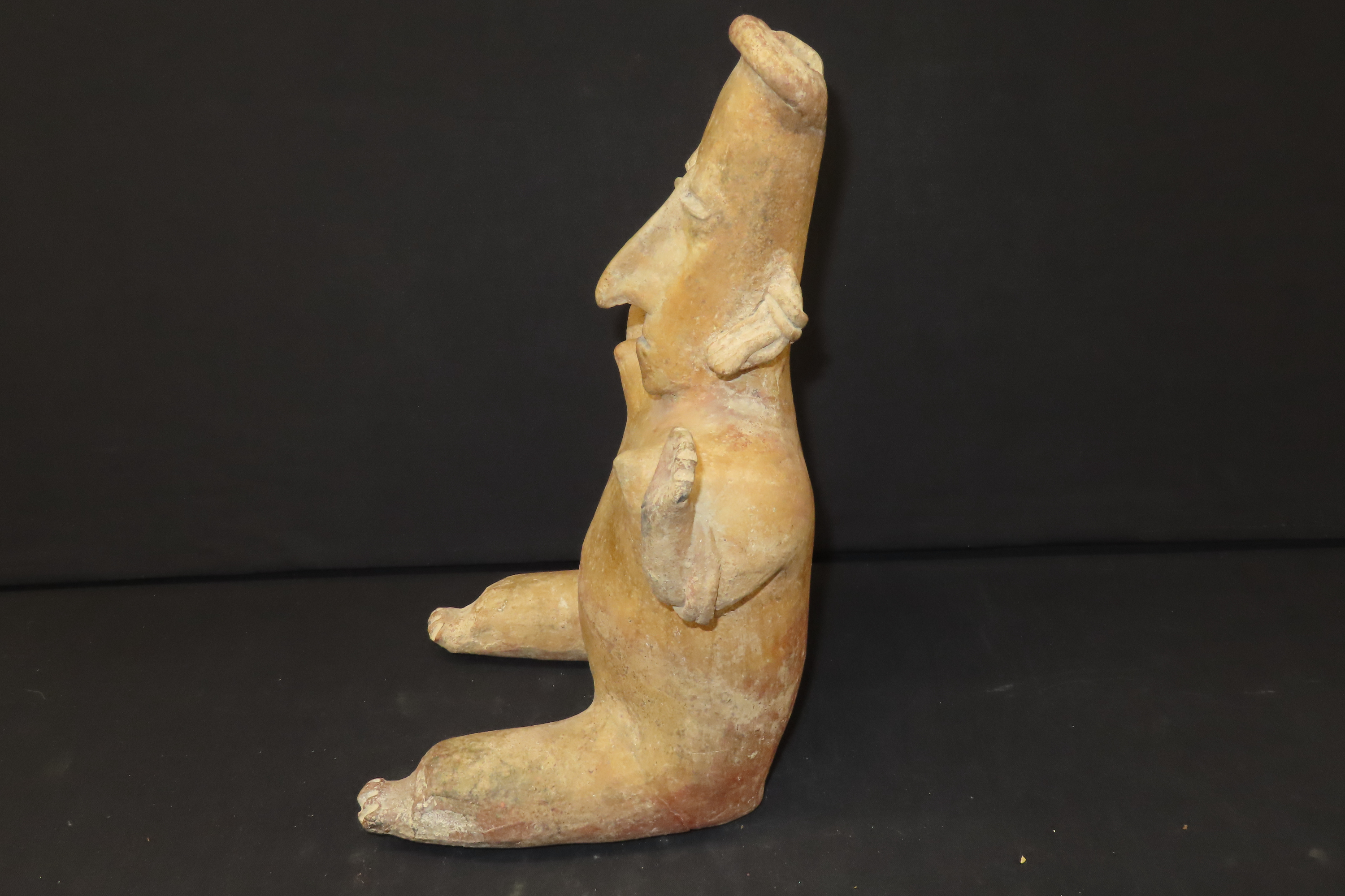 12" x 8" Large Pre-Columbian Jalisco Culture Figure, Western Mexico, 300 BC - 300 CE