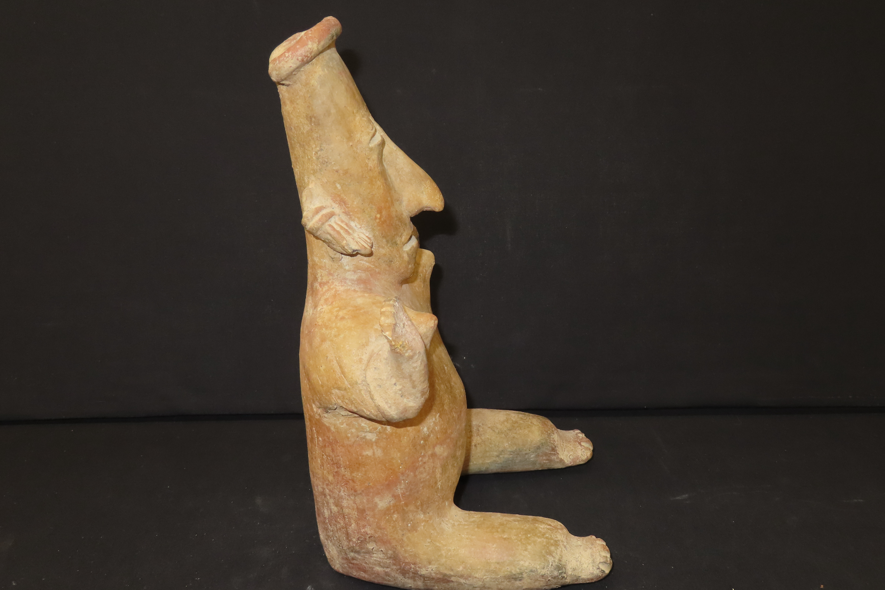 12" x 8" Large Pre-Columbian Jalisco Culture Figure, Western Mexico, 300 BC - 300 CE