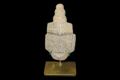 5 1/2" x 3 3/4" Pre-Columbian Mezcala Maskette #2, Rio Balsas Region, Guerrero, Mexico, Custom 
