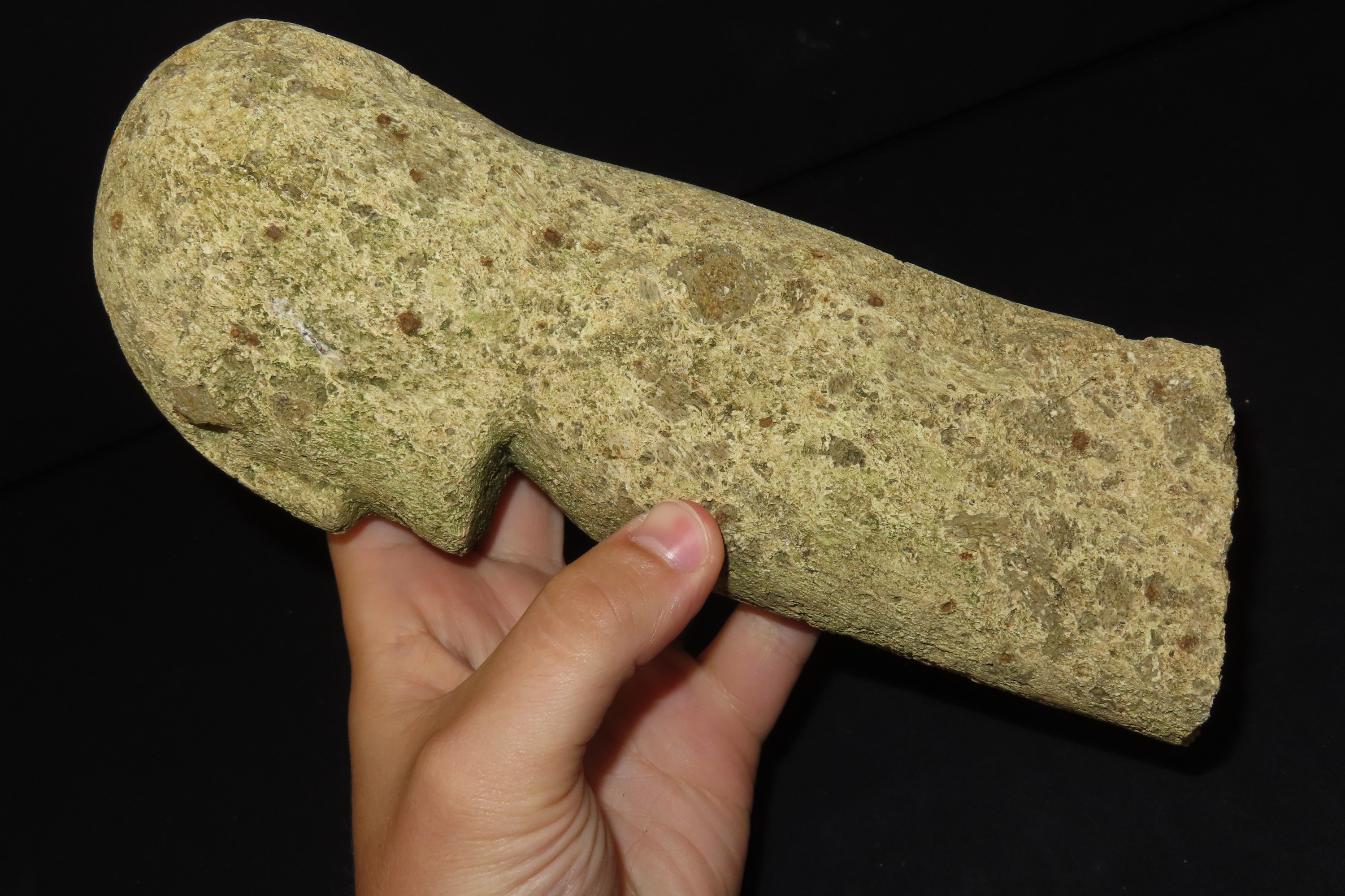 9" x 3" Stone Effigy, Sumba Island, Planted Near Village Entrances for Healing and Protection from Malevolent Spirits