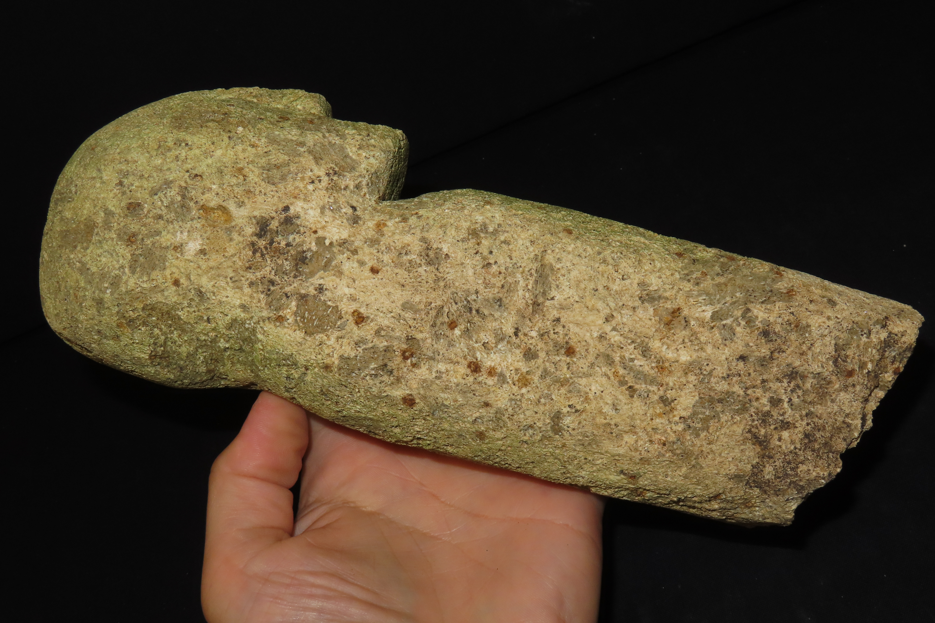 9" x 3" Stone Effigy, Sumba Island, Planted Near Village Entrances for Healing and Protection from Malevolent Spirits