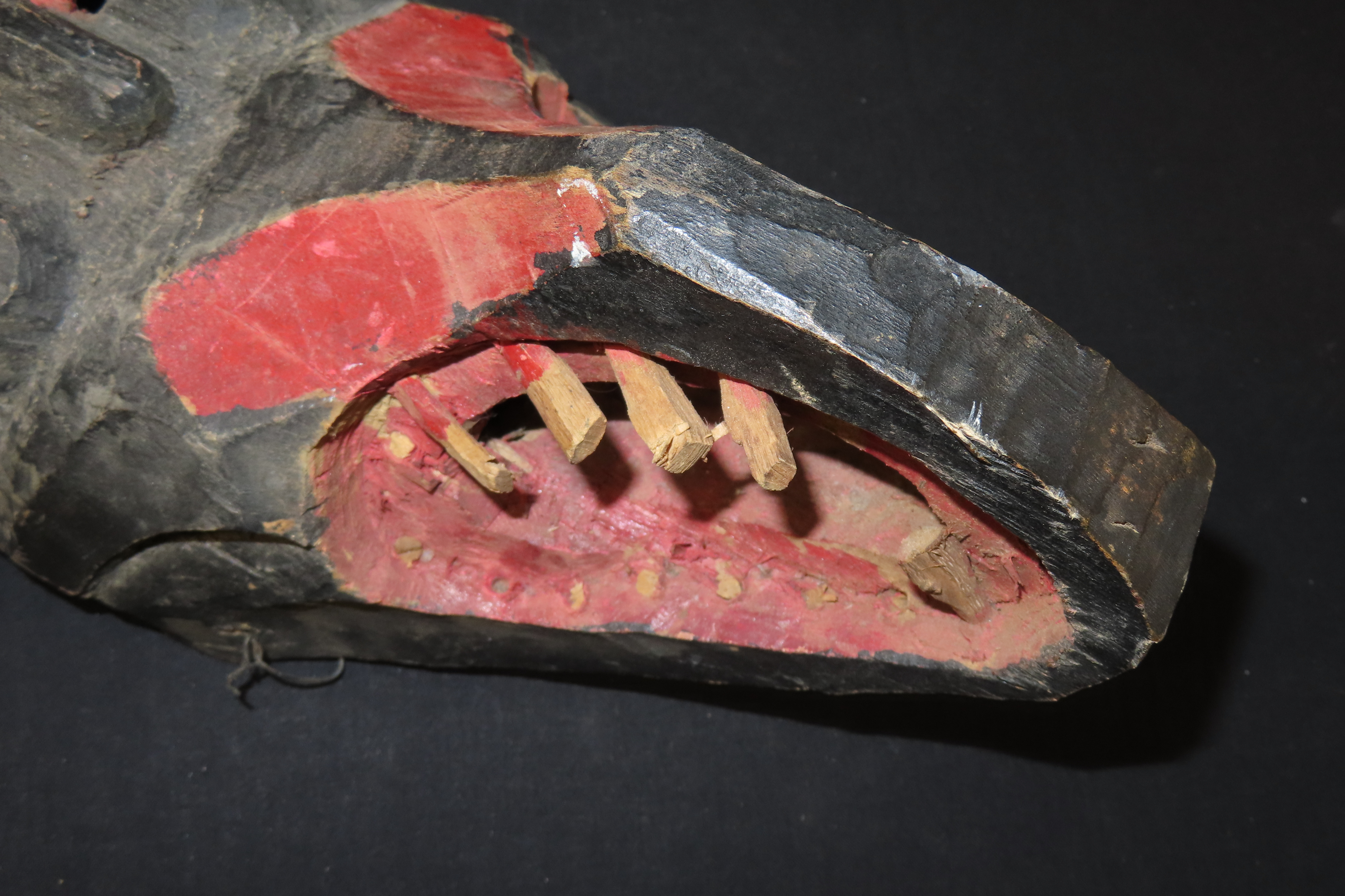 19" x 14 7/8" Dance Mask, Used by the Purépecha Indians, Michoacán, Mexico, Traditionally Used in the Pastorela Dances, Reportedly Also Used