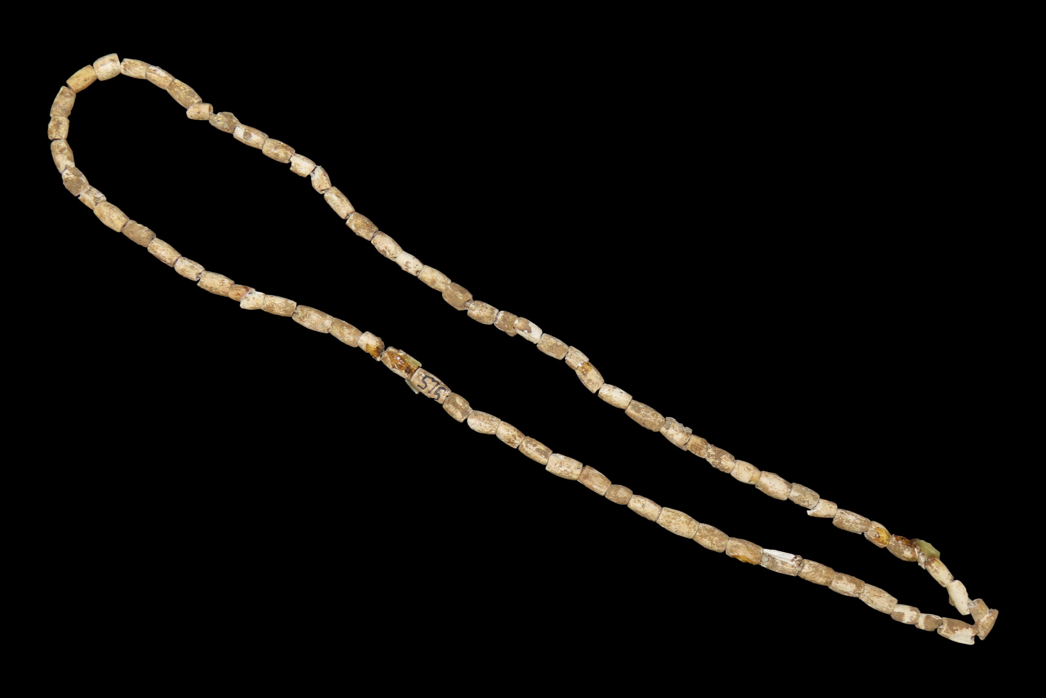 10 1/4" Strand of Shell Beads, Benton Co., Tennessee