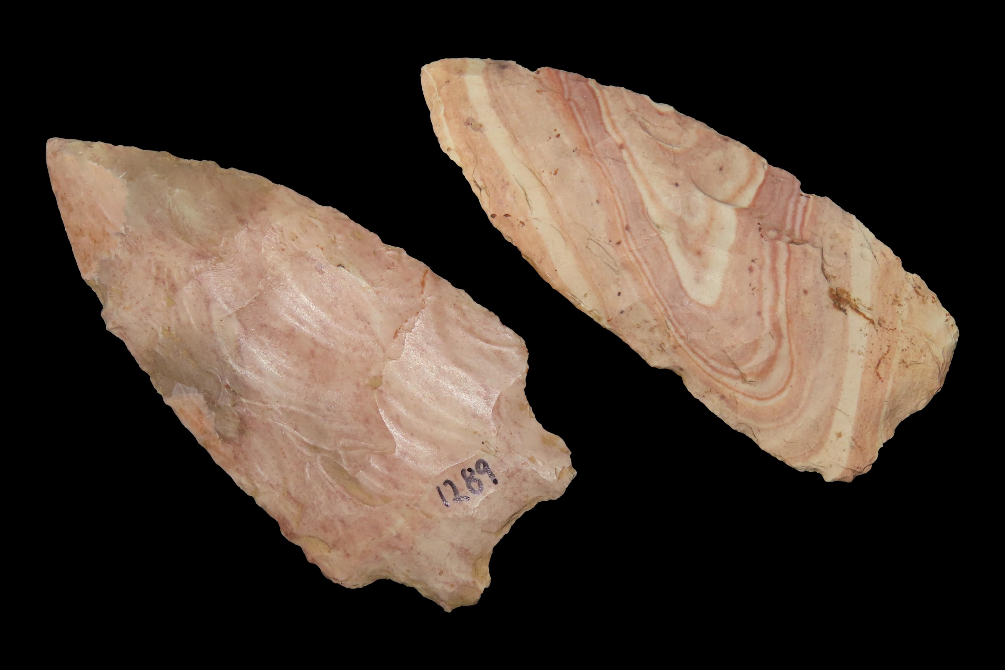 Lot of 2 Colorful Chert Archaic Points
