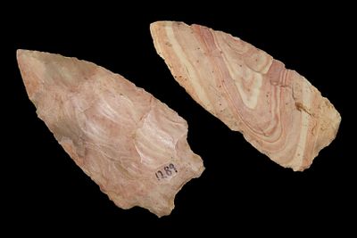 Lot of 2 Colorful Chert Archaic Points