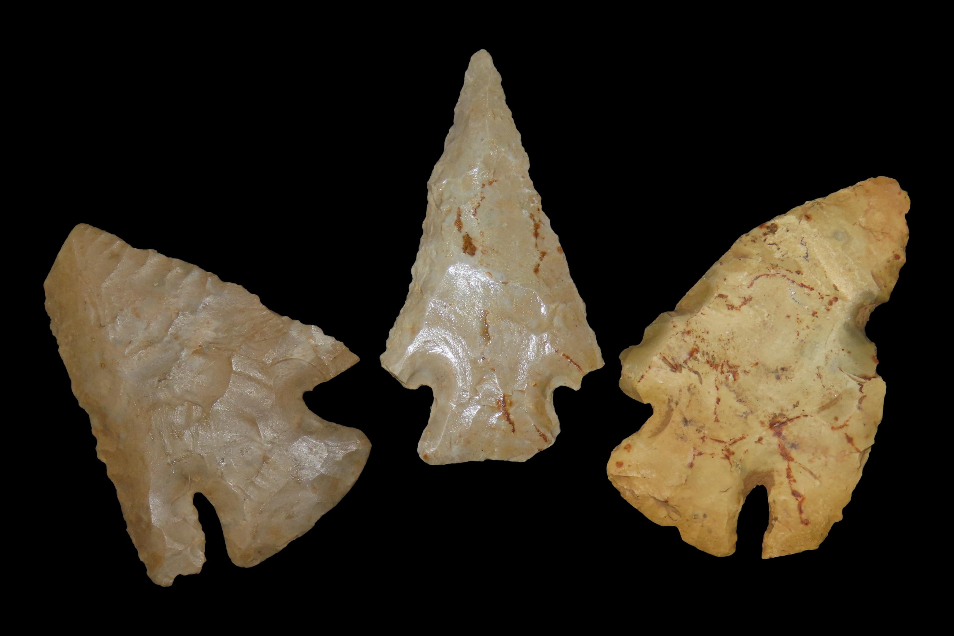 Lot of 3 Archaic Points, Kentucky and Tennessee