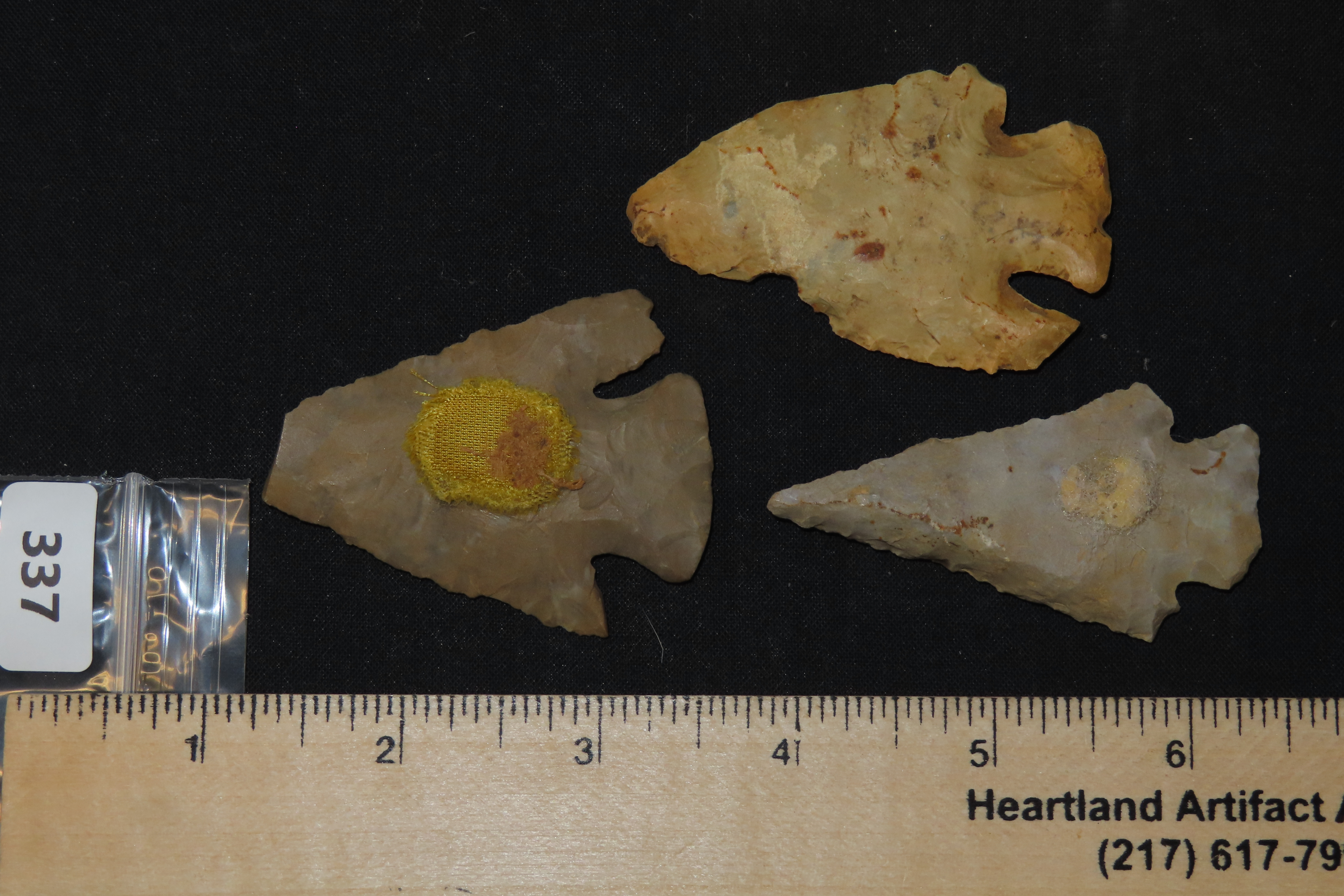 Lot of 3 Archaic Points, Kentucky and Tennessee