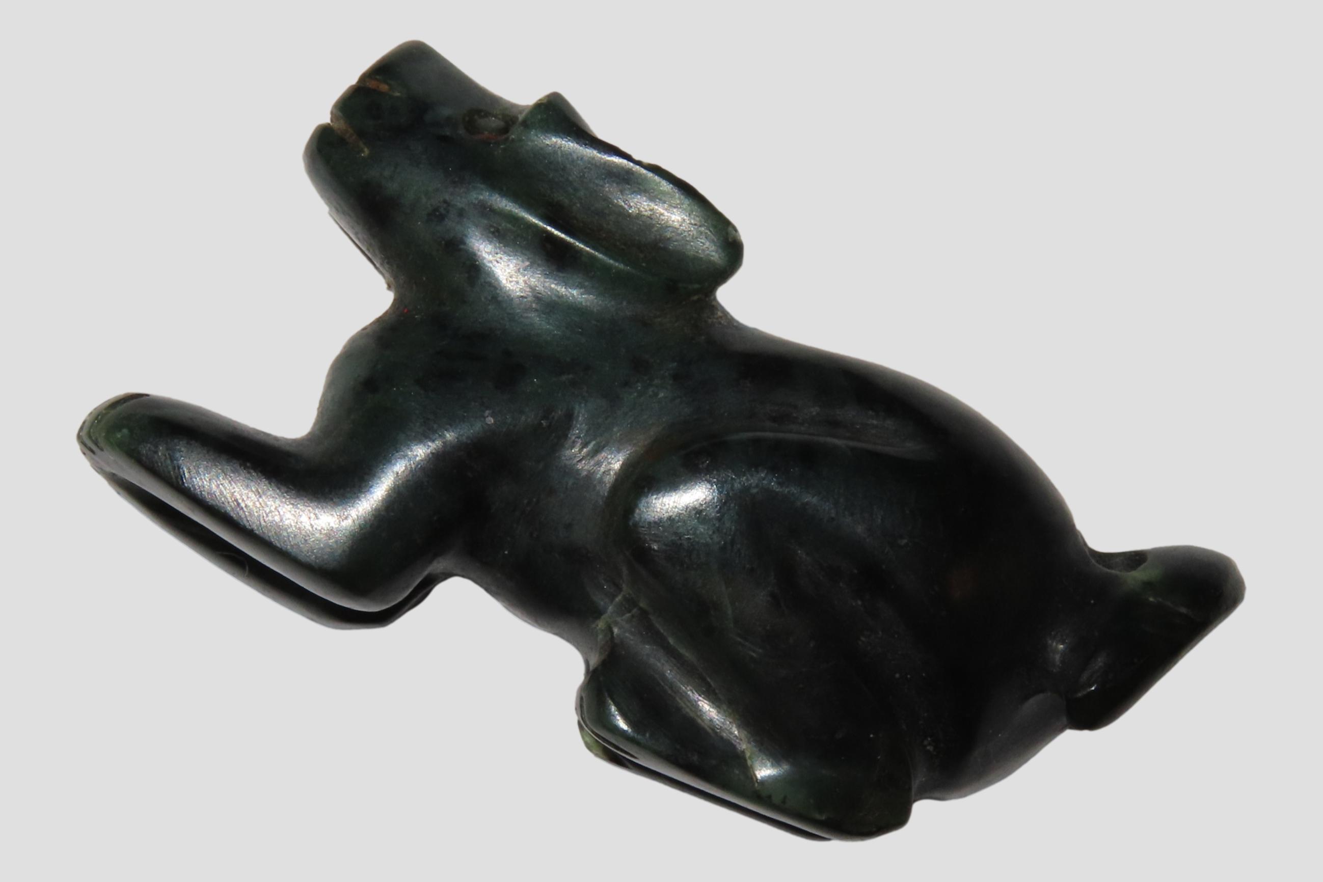 2" x 1 1/8" Pre-Columbian Jaguar Effigy Pendant, Motley & Leithoff COA