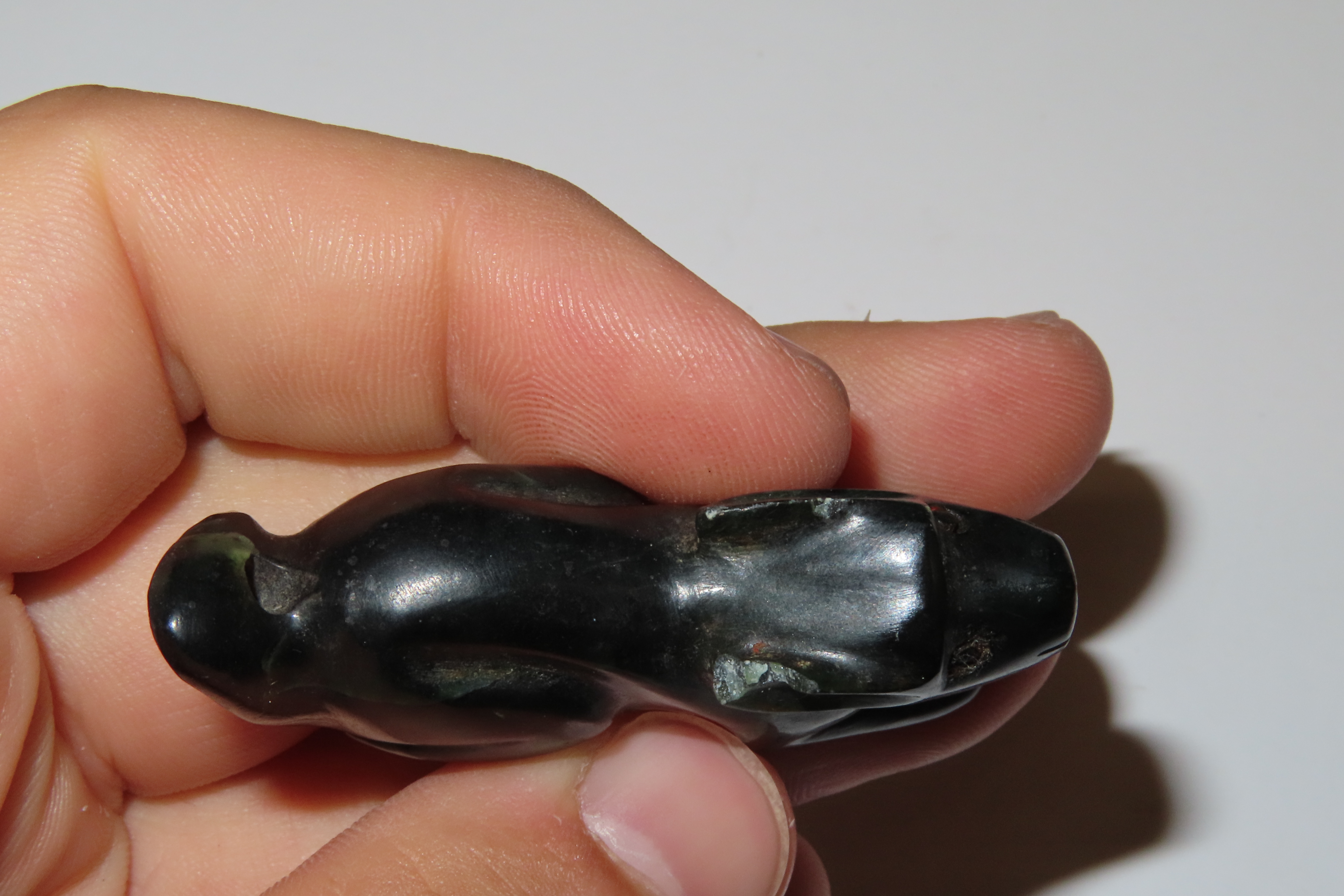 2" x 1 1/8" Pre-Columbian Jaguar Effigy Pendant, Motley & Leithoff COA