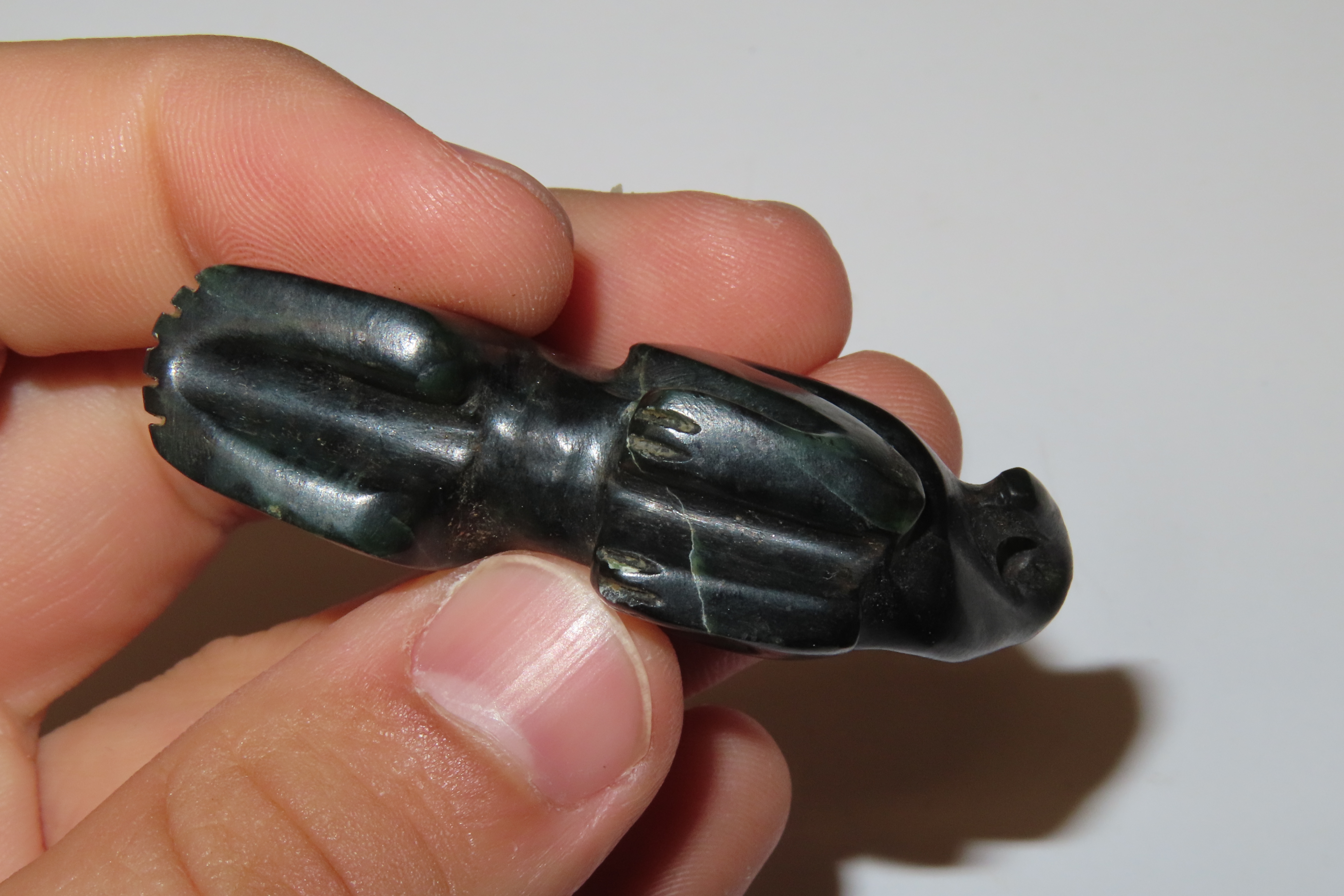 2" x 1 1/8" Pre-Columbian Jaguar Effigy Pendant, Motley & Leithoff COA