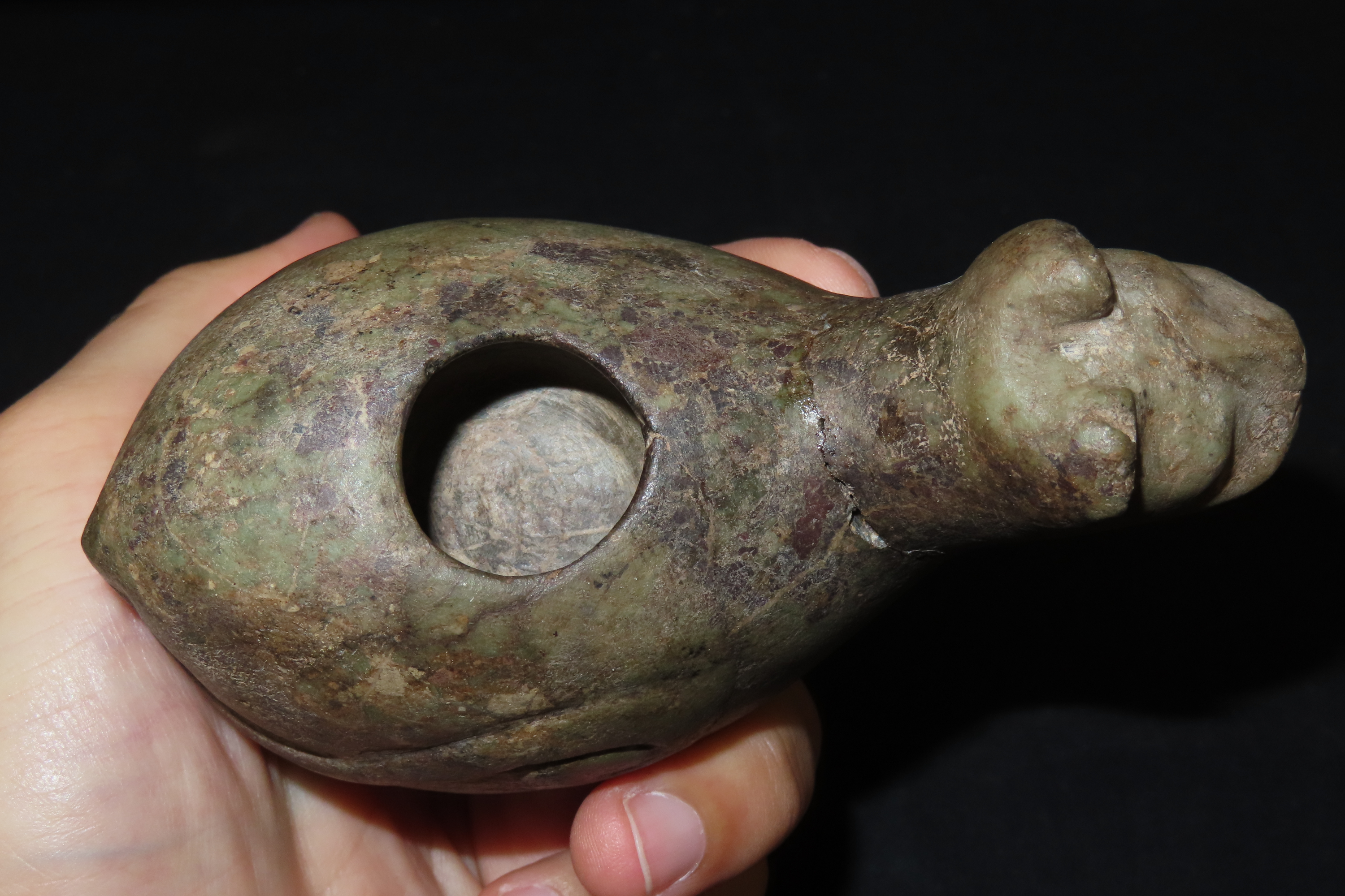 4 1/2" x 2 3/4" Pre-Columbian Conopa, Motley & Leithoff COA, Great Size
