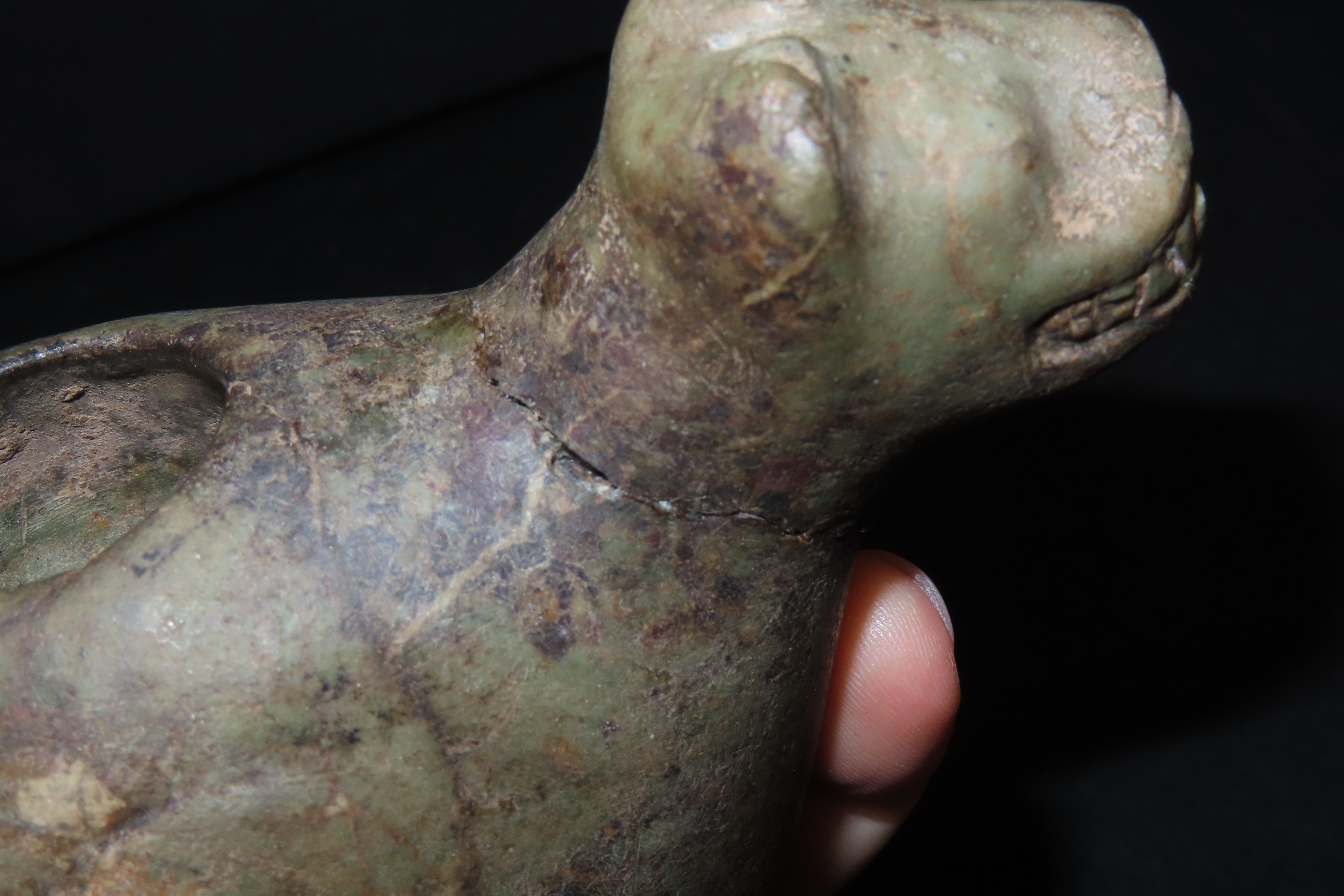 4 1/2" x 2 3/4" Pre-Columbian Conopa, Motley & Leithoff COA, Great Size