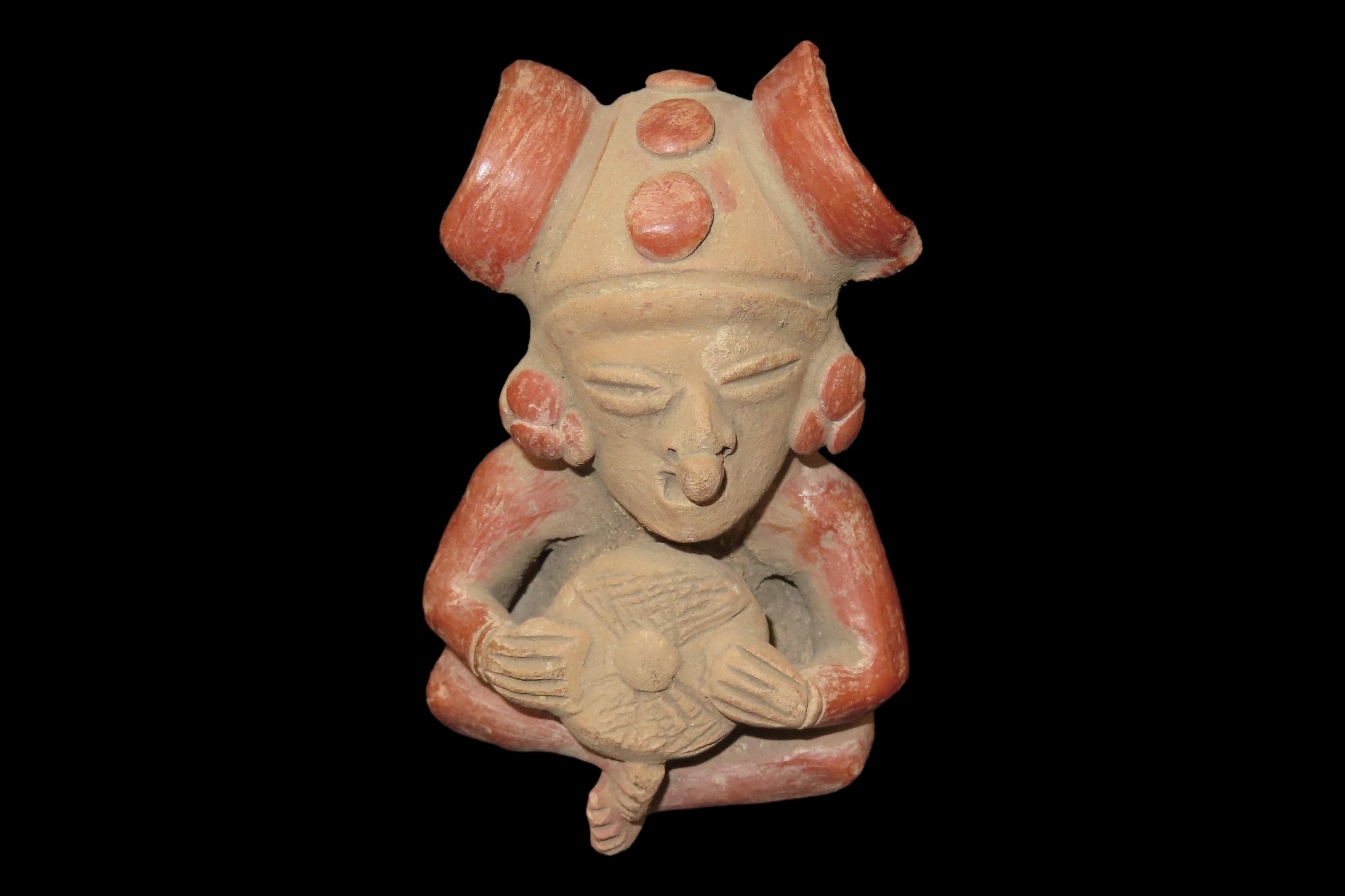 4" x 2 5/8" Pre-Columbian Pottery Effigy Figure