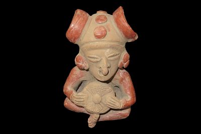 4" x 2 5/8" Pre-Columbian Pottery Effigy Figure