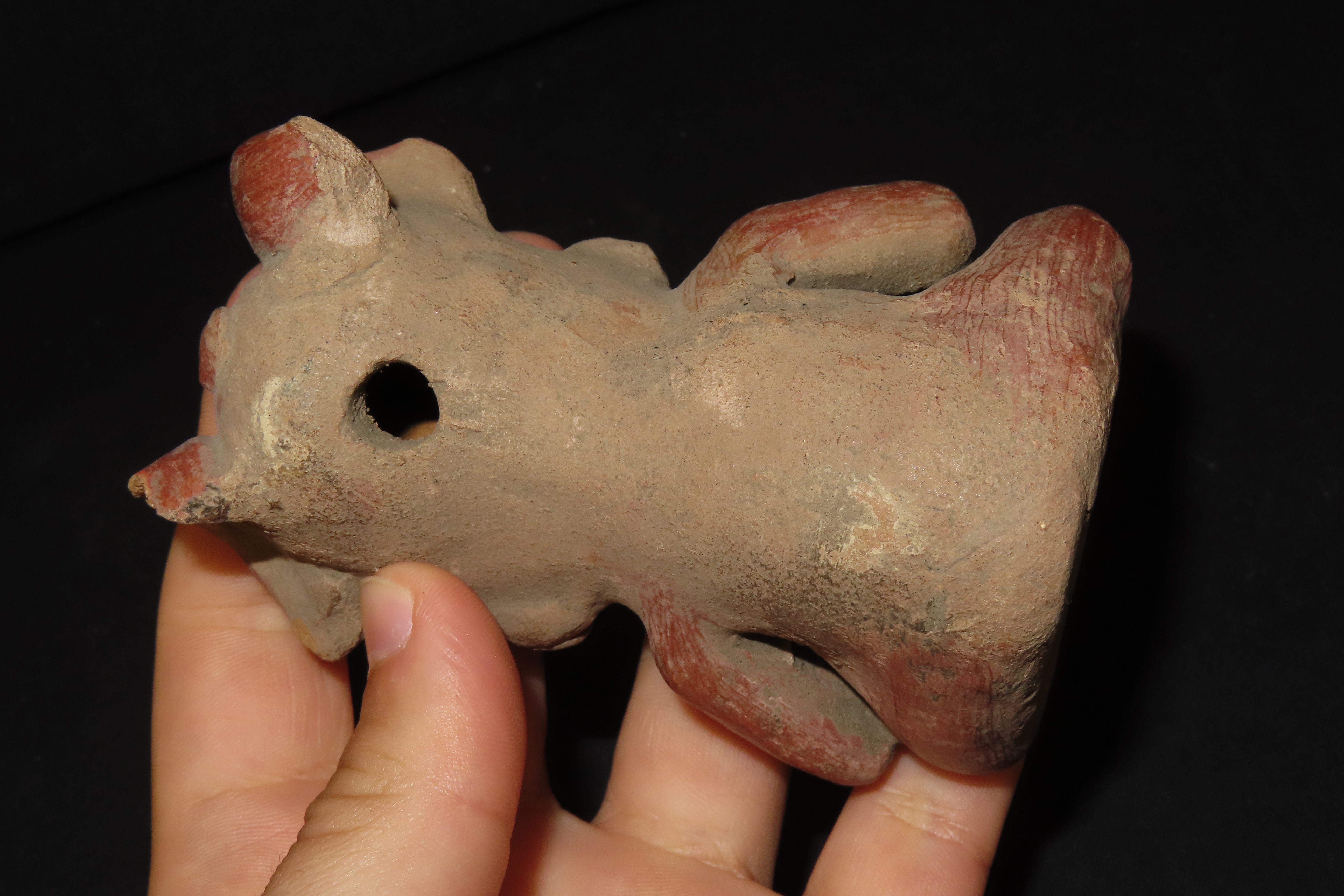 4" x 2 5/8" Pre-Columbian Pottery Effigy Figure