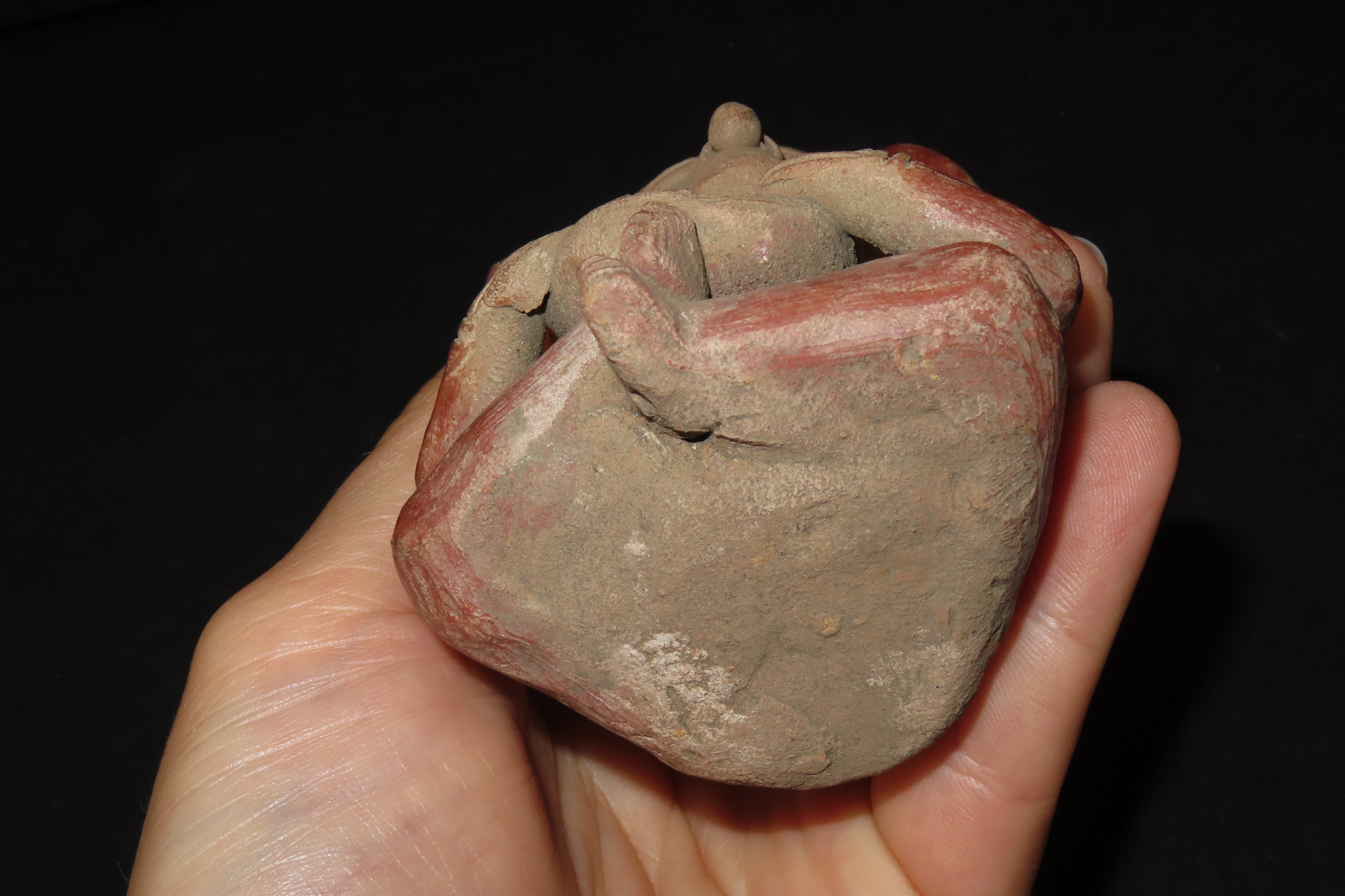 4" x 2 5/8" Pre-Columbian Pottery Effigy Figure