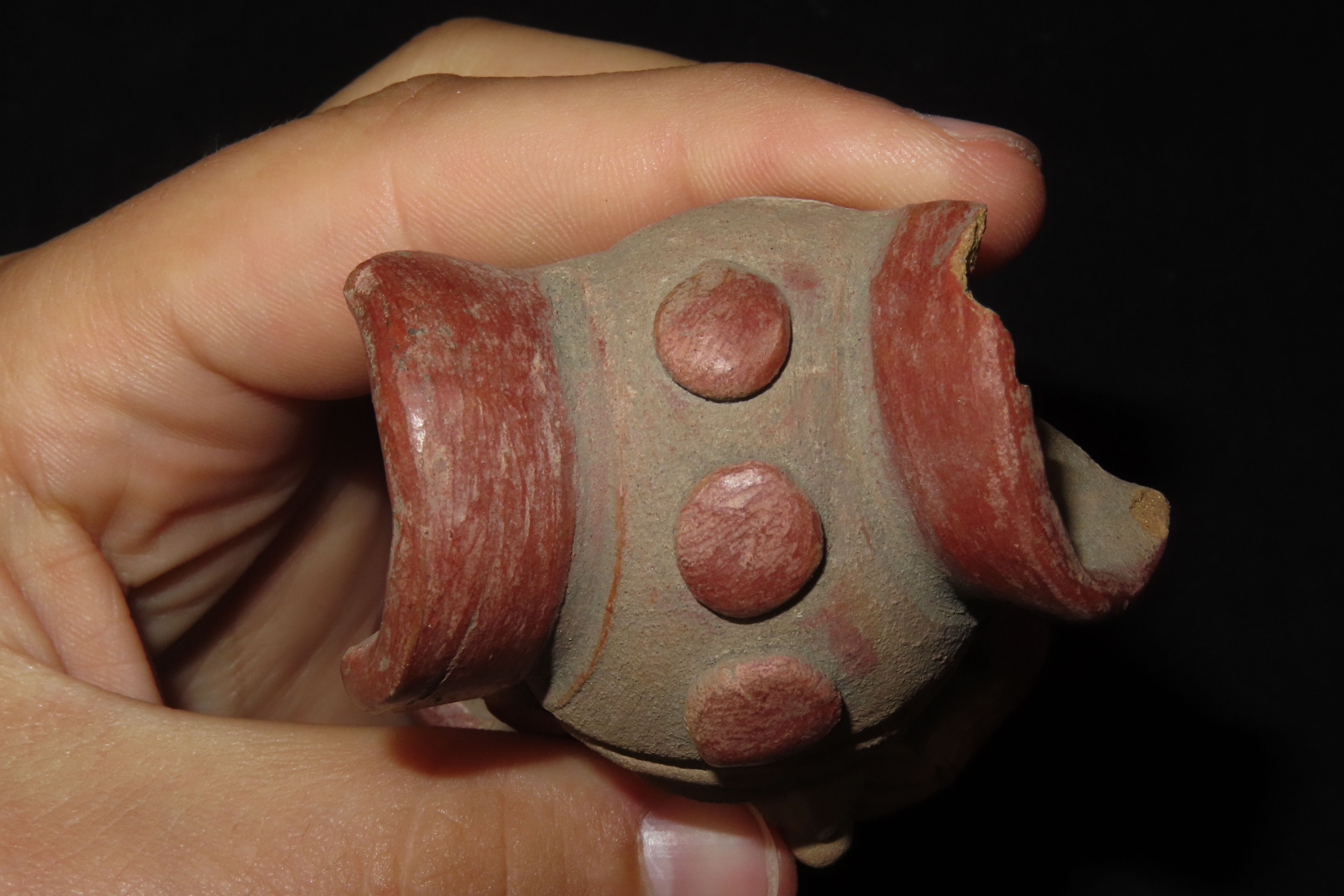 4" x 2 5/8" Pre-Columbian Pottery Effigy Figure