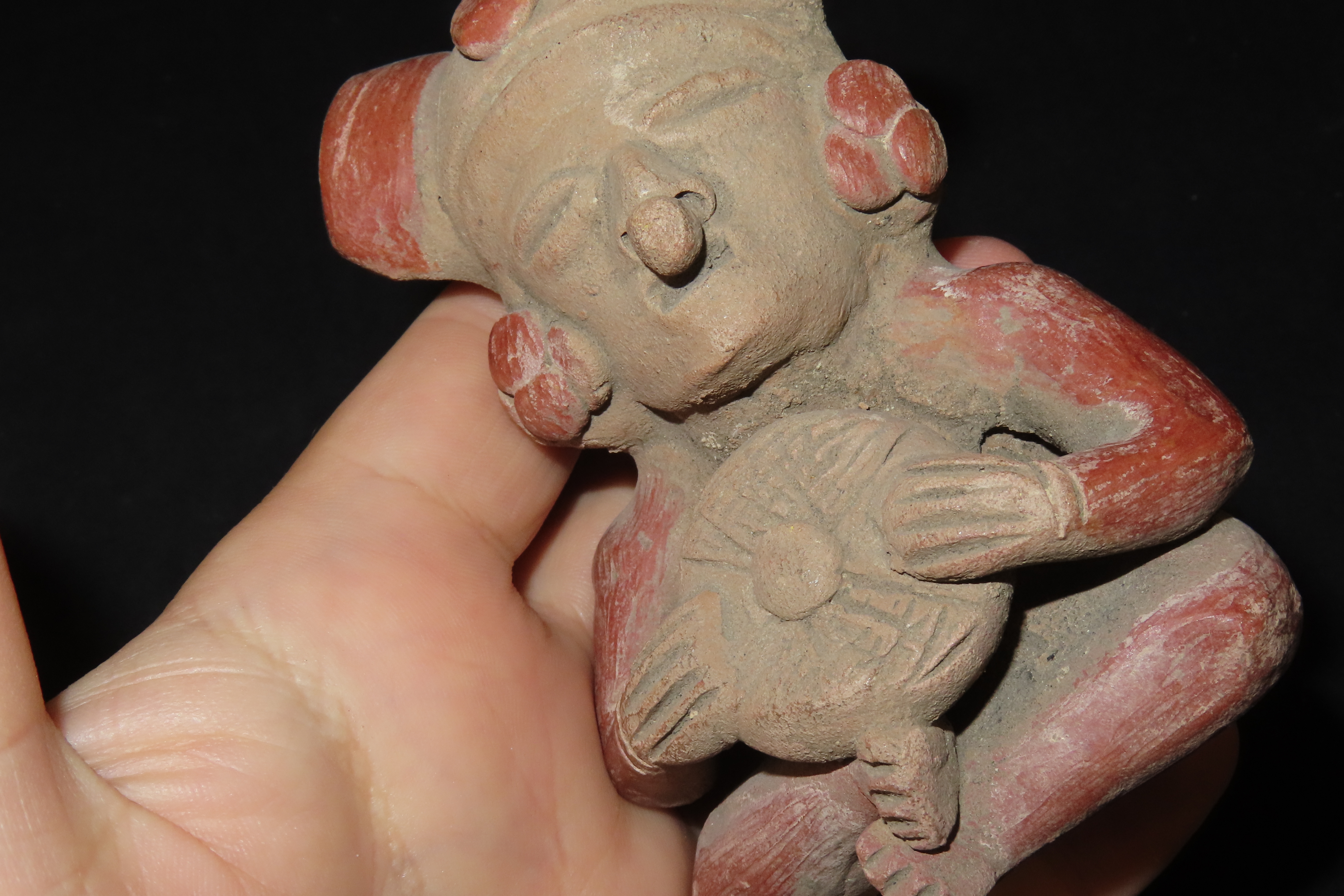 4" x 2 5/8" Pre-Columbian Pottery Effigy Figure