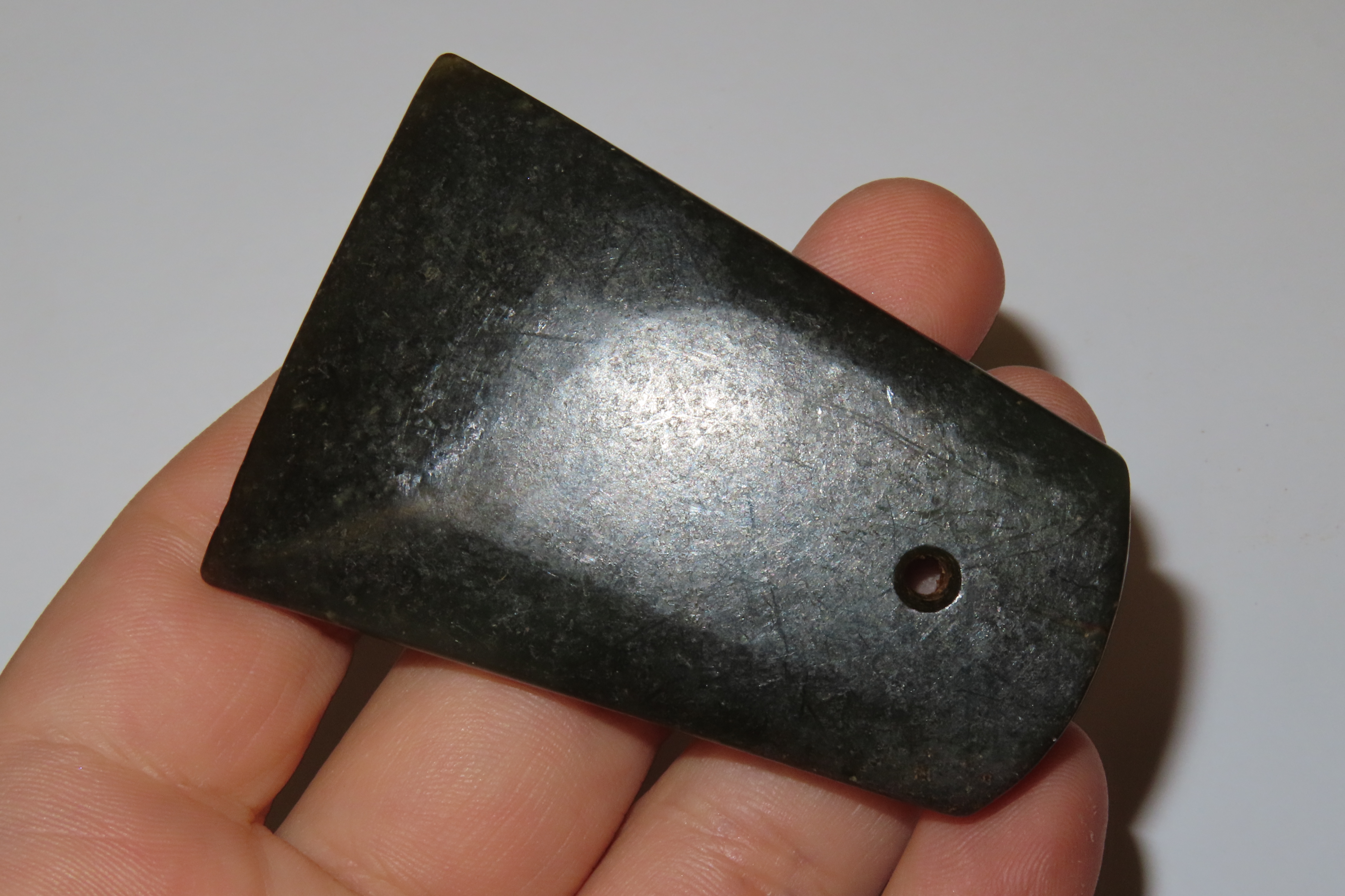 2 5/8" x 1 3/4" Neolithic Chinese Jade/Jadeite Artifact