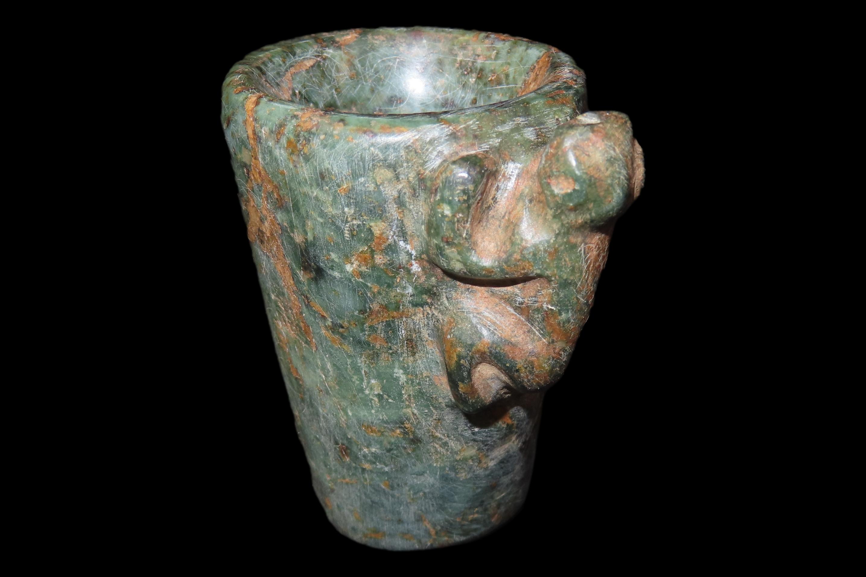 2 9/16" x 2 7/8" Pre-Columbian Animal Effigy Ceramic Vessel