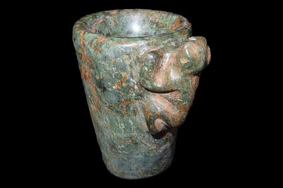 2 9/16" x 2 7/8" Pre-Columbian Animal Effigy Ceramic Vessel