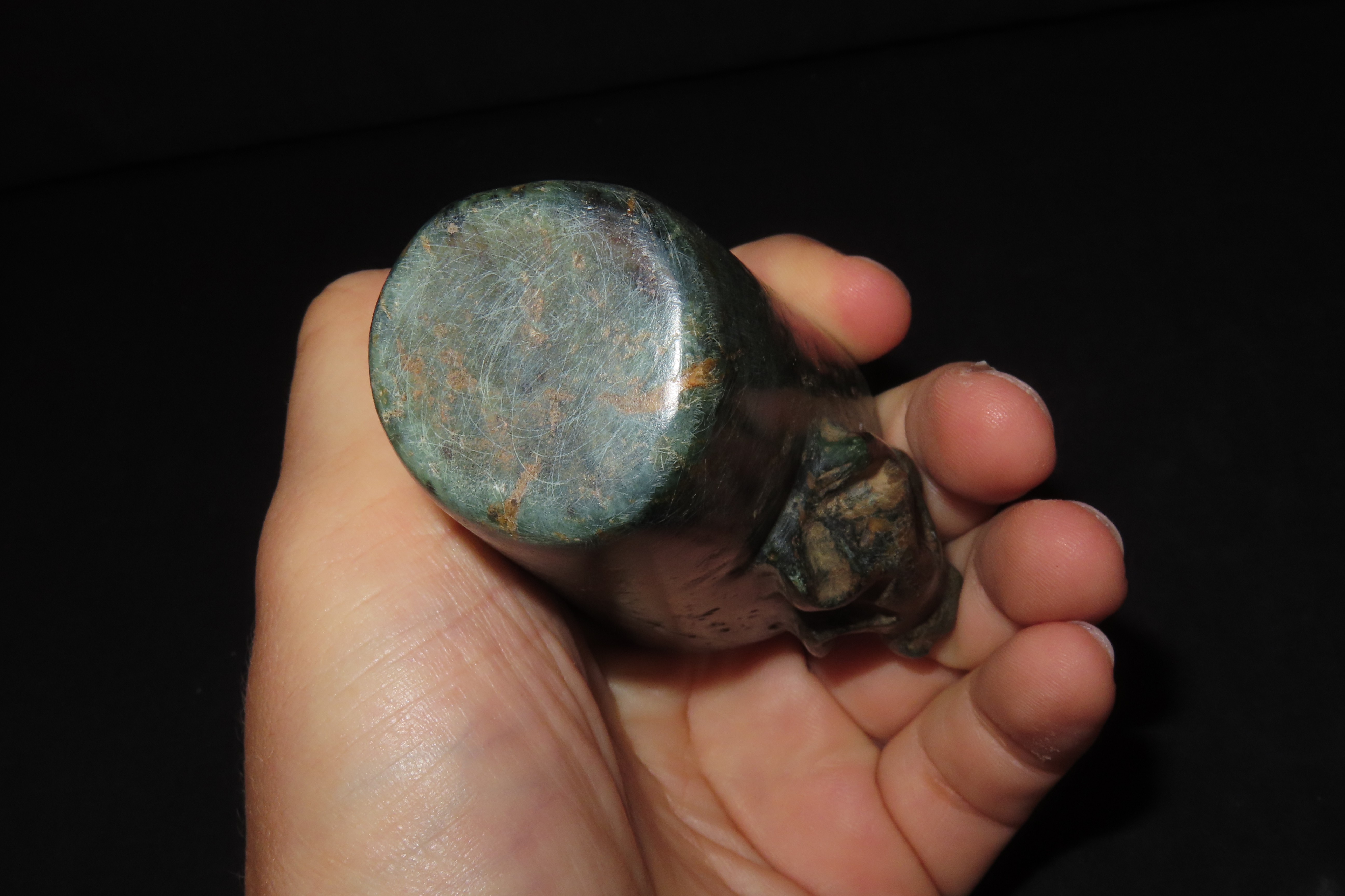 2 9/16" x 2 7/8" Pre-Columbian Animal Effigy Ceramic Vessel