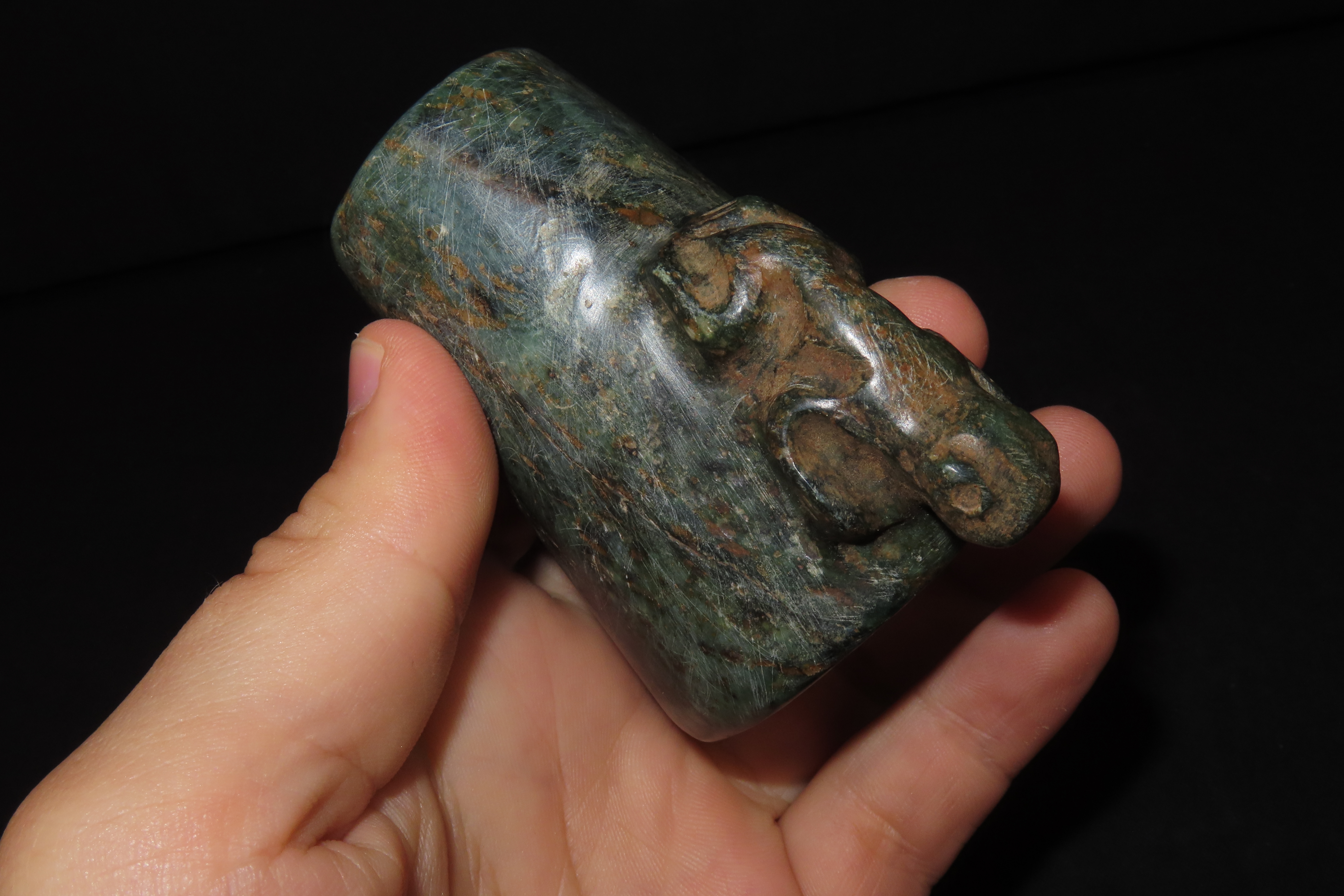 2 9/16" x 2 7/8" Pre-Columbian Animal Effigy Ceramic Vessel