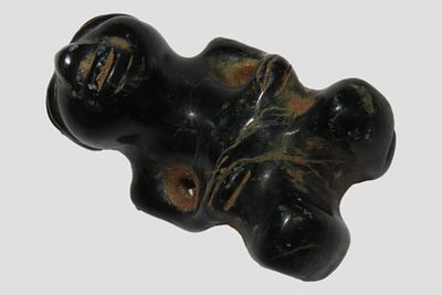 1" x 1 3/4" Human Effigy Pendant, Motley & Leithoff COA