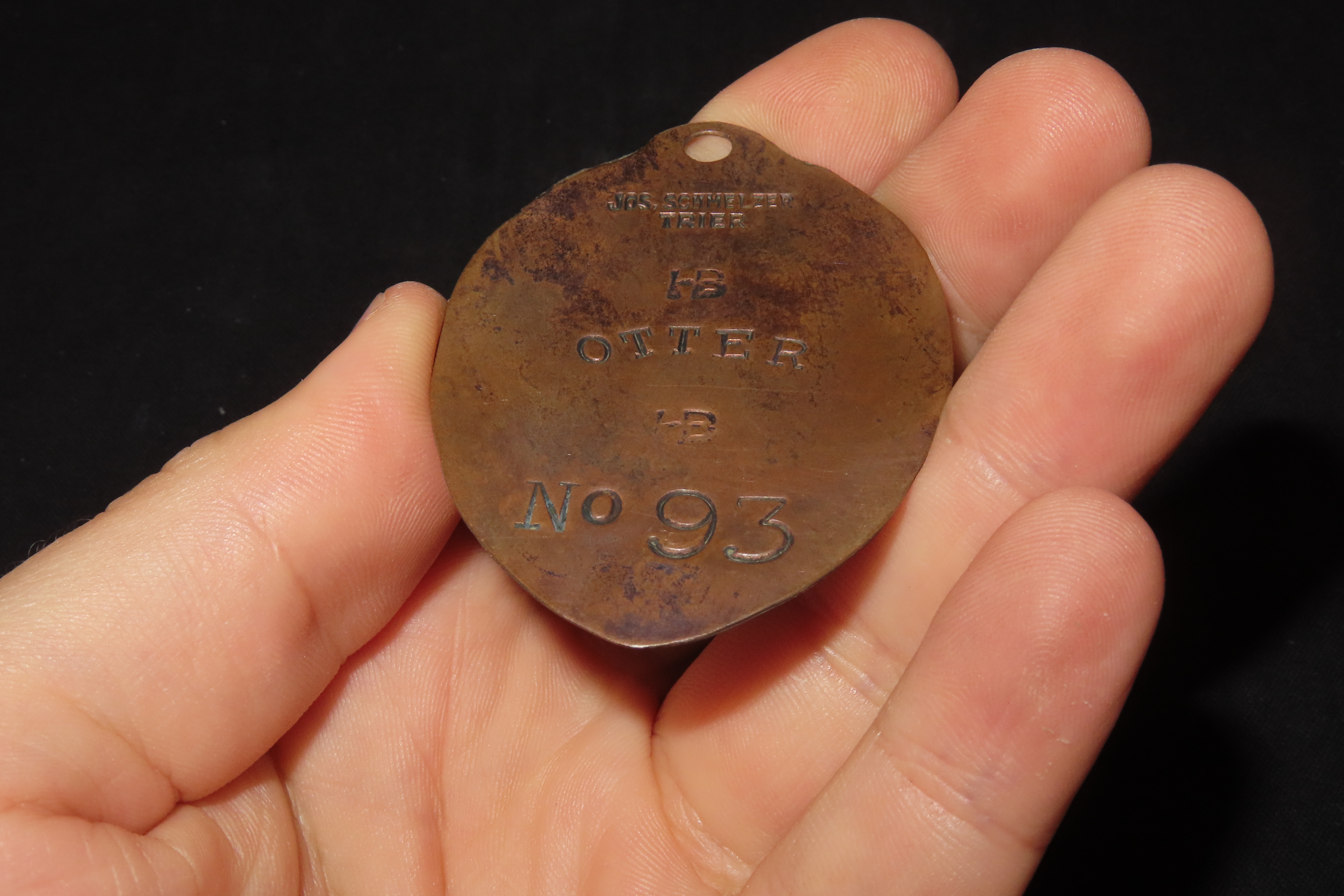 2 5/8" x 1 7/8" Jos. Schmeizer Trier Hudson Bay Trade Token