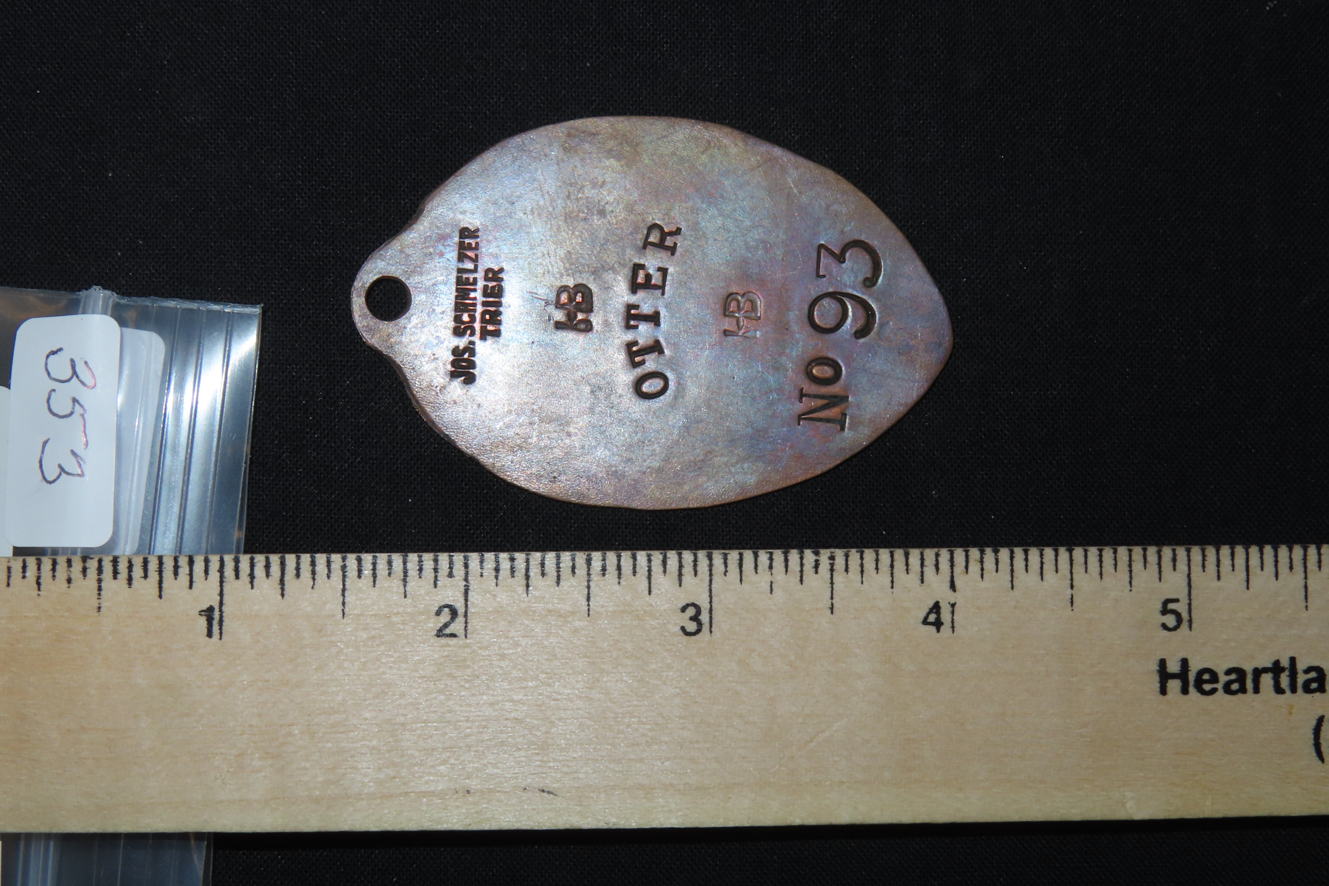 2 5/8" x 1 7/8" Jos. Schmeizer Trier Hudson Bay Trade Token