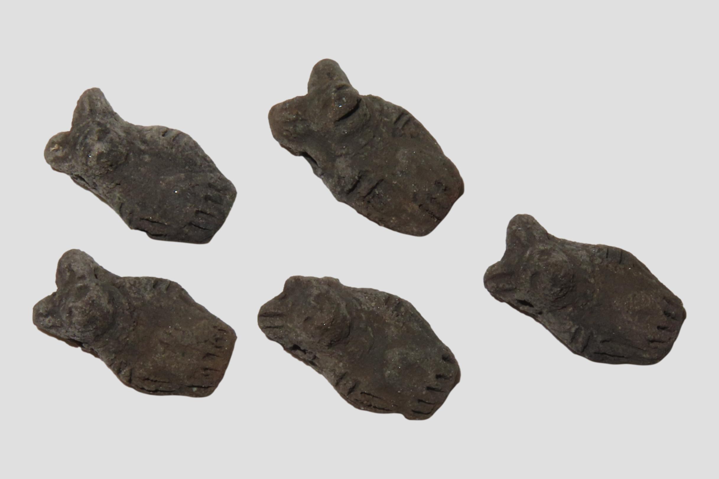 Pre-Columbian Pottery Effigy Pendants, Circa 500-1500 Years Old