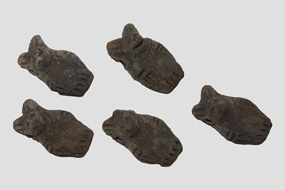 Pre-Columbian Pottery Effigy Pendants, Circa 500-1500 Years Old