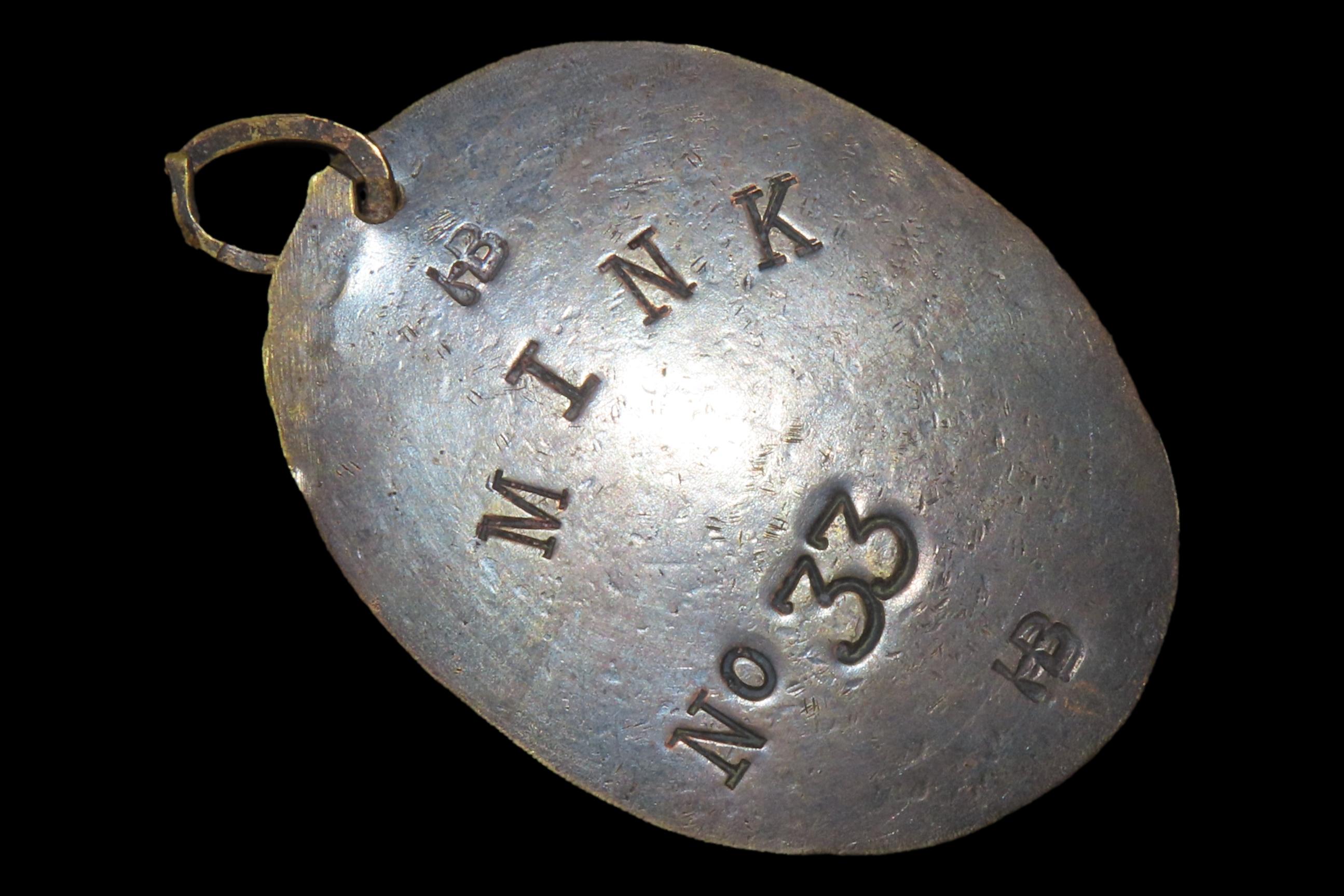 2 5/8" x 2" Hudson Bay Mink Tag No. 33