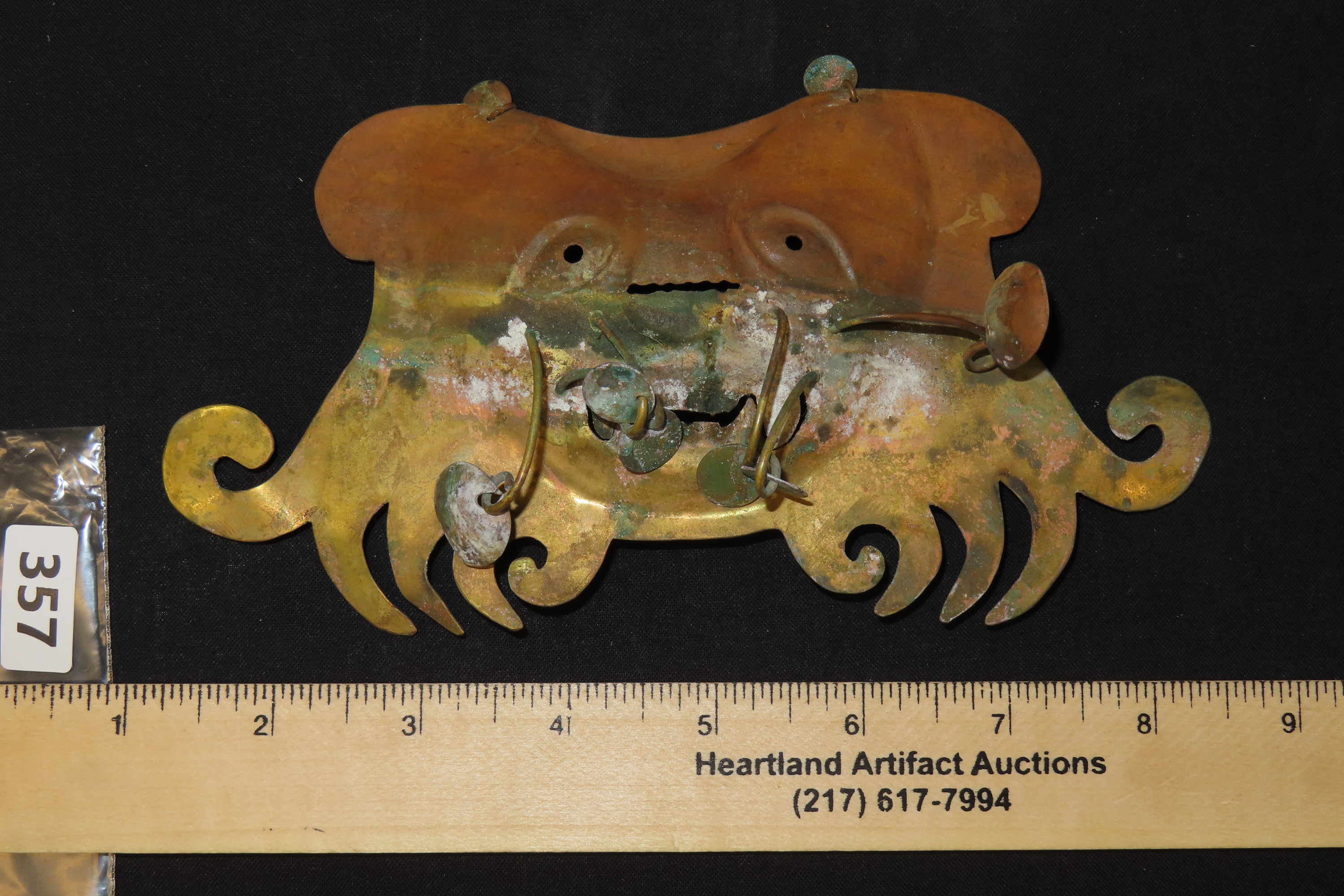 7 5/16" x 3 3/4" Zoomorphic Artifact, Motley & Leithoff COA