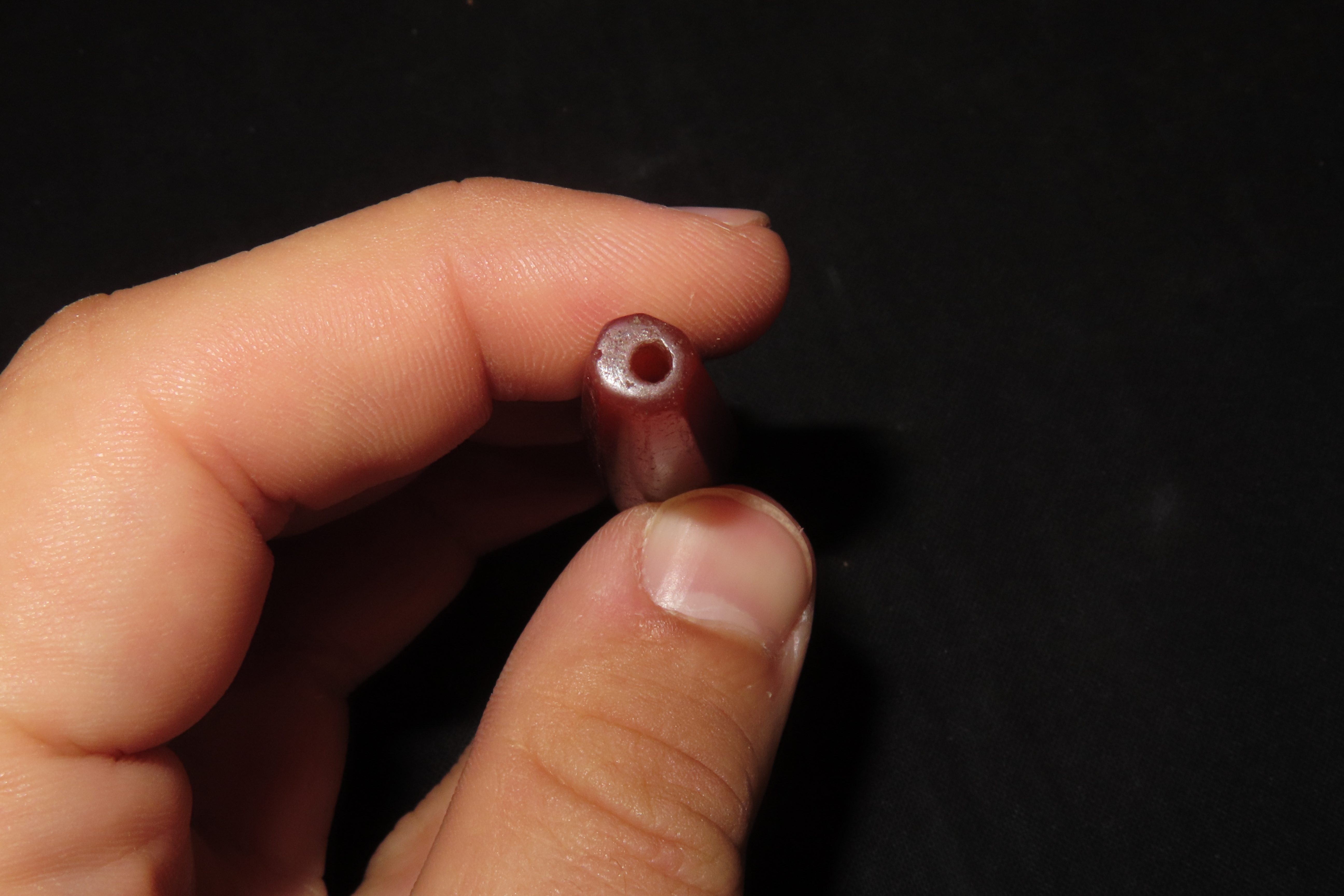 2 3/4" Faceted Carnelian Agate Trade Bead